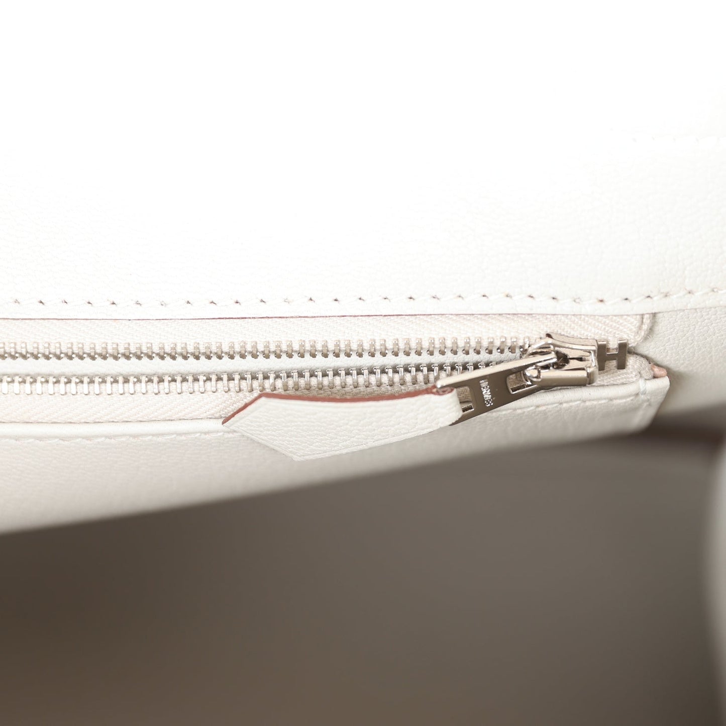 Luxury Hermes Special Order (HSS) Birkin 35 Nata Verso Epsom Palladium Hardware