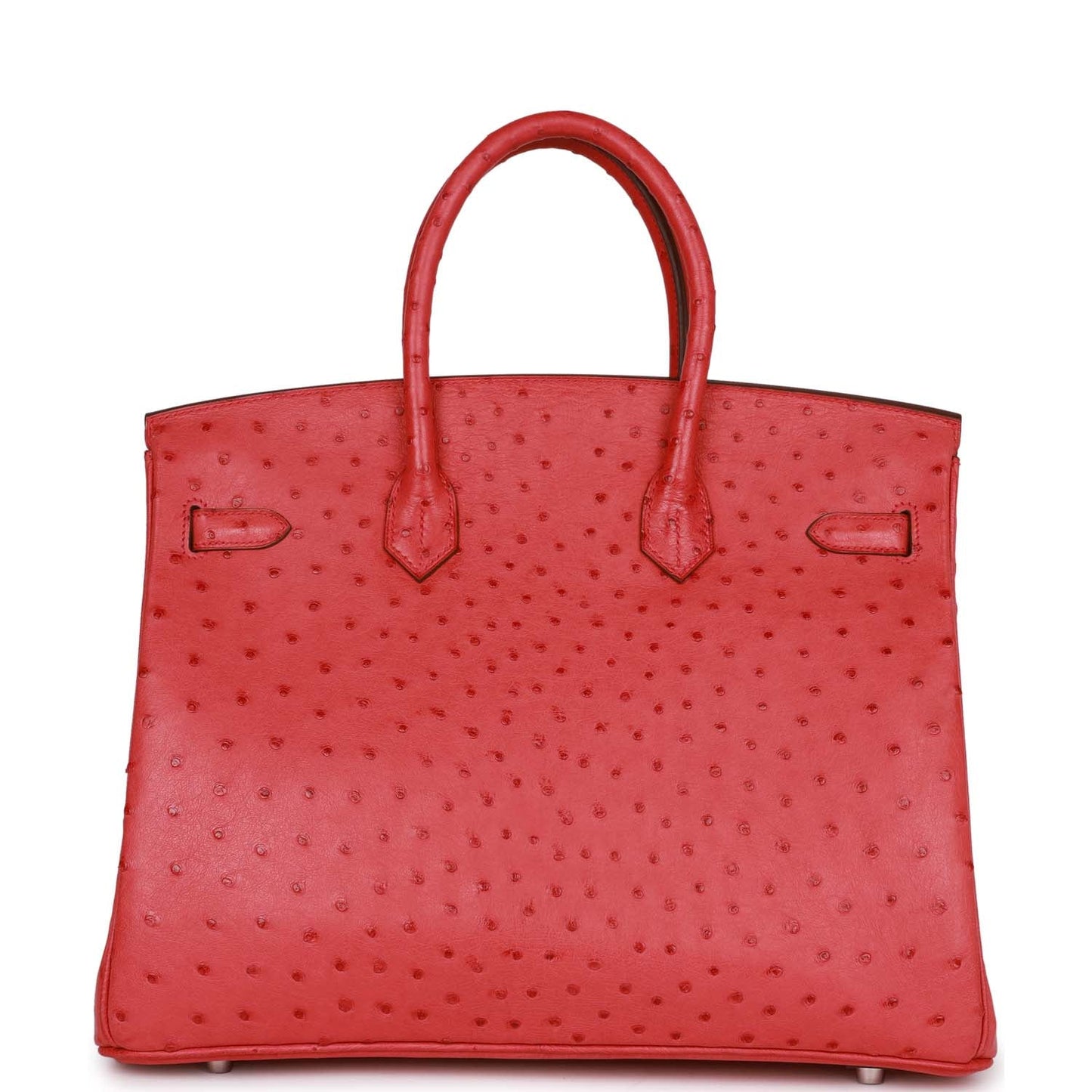 Top Quality Luxury Hermes Birkin 35 Bougainvillea Ostrich Palladium Hardware