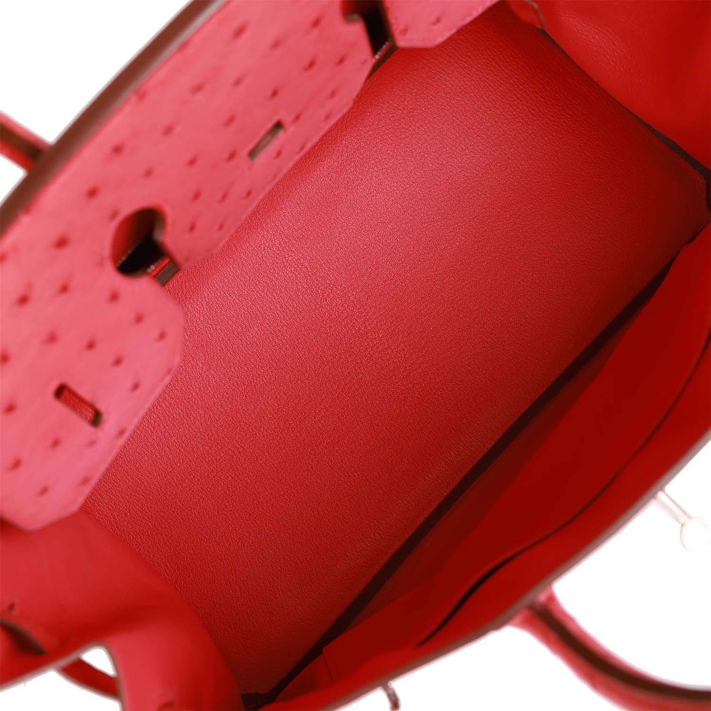 Top Quality Luxury Hermes Birkin 35 Bougainvillea Ostrich Palladium Hardware