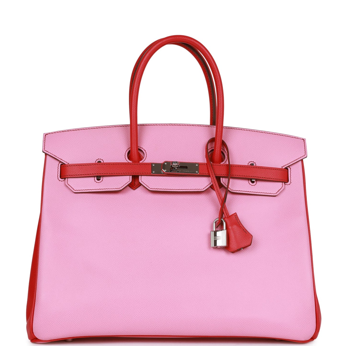 Top Quality Luxury Hermes Special Order (HSS) Birkin 35 Bubblegum and Bougainvillea Epsom Palladium Hardware
