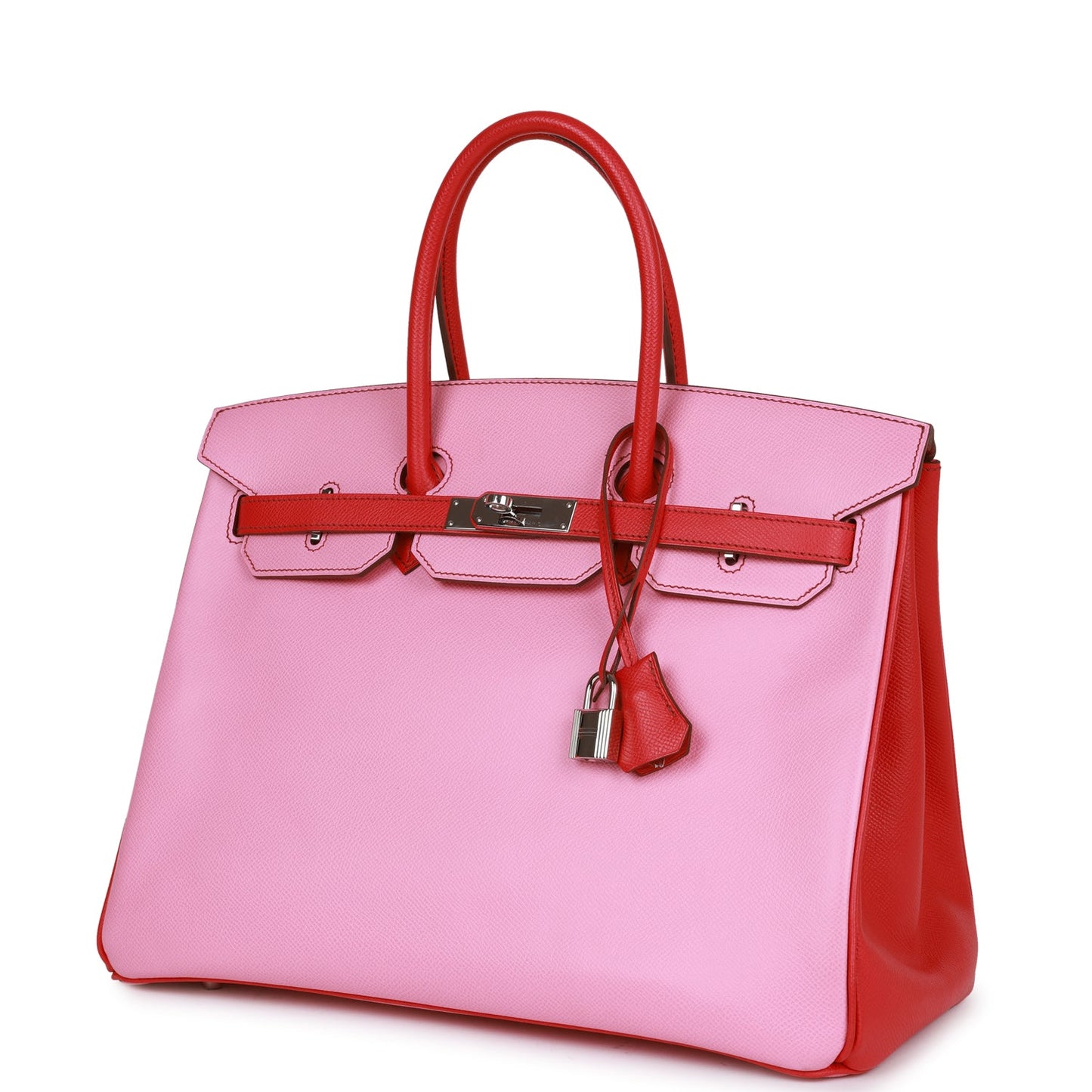 Top Quality Luxury Hermes Special Order (HSS) Birkin 35 Bubblegum and Bougainvillea Epsom Palladium Hardware