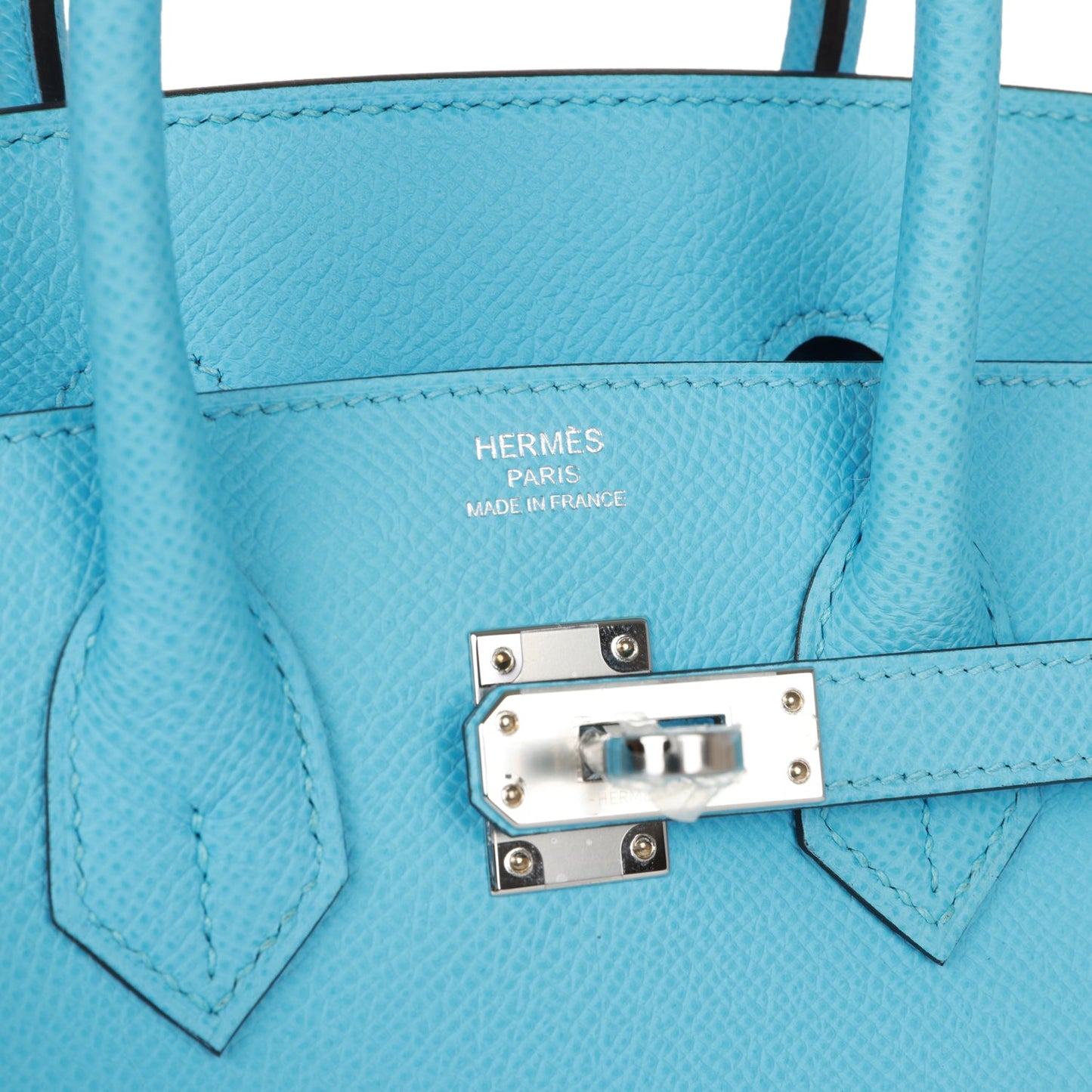 Luxury Hermes Birkin Sellier 25 Celeste Epsom Palladium Hardware