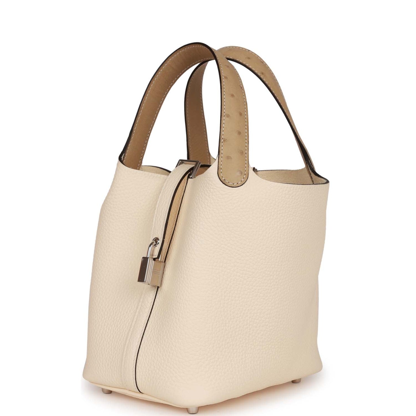 Luxury Hermes Picotin Lock 18 Trench Ostrich and Nata Clemence Touch Palladium Hardware
