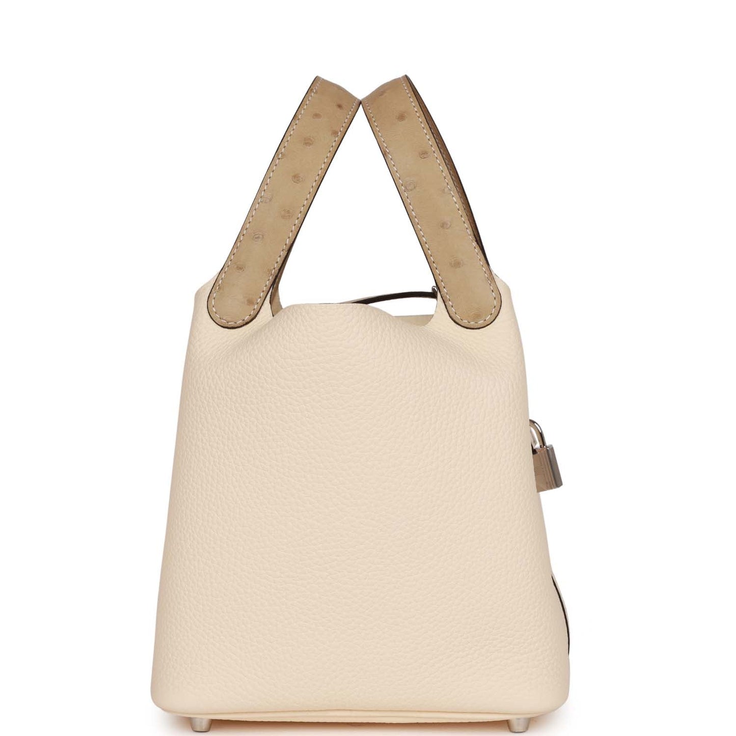 Luxury Hermes Picotin Lock 18 Trench Ostrich and Nata Clemence Touch Palladium Hardware