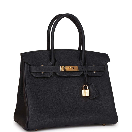 Luxury Hermes Birkin 30 Caban Togo Gold Hardware