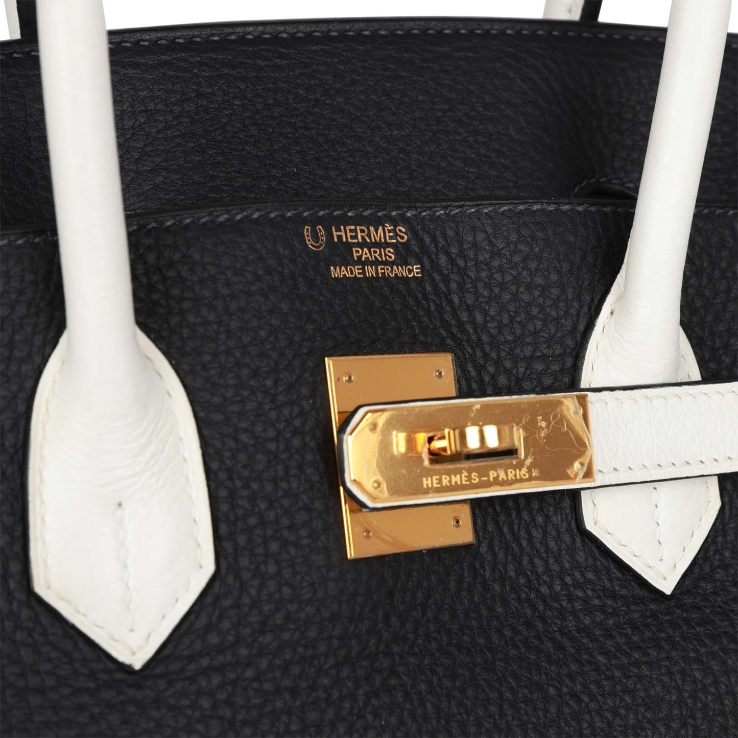 Top Quality Luxury Hermes Special Order (HSS) Birkin 35 Black and White Clemence Gold Hardware