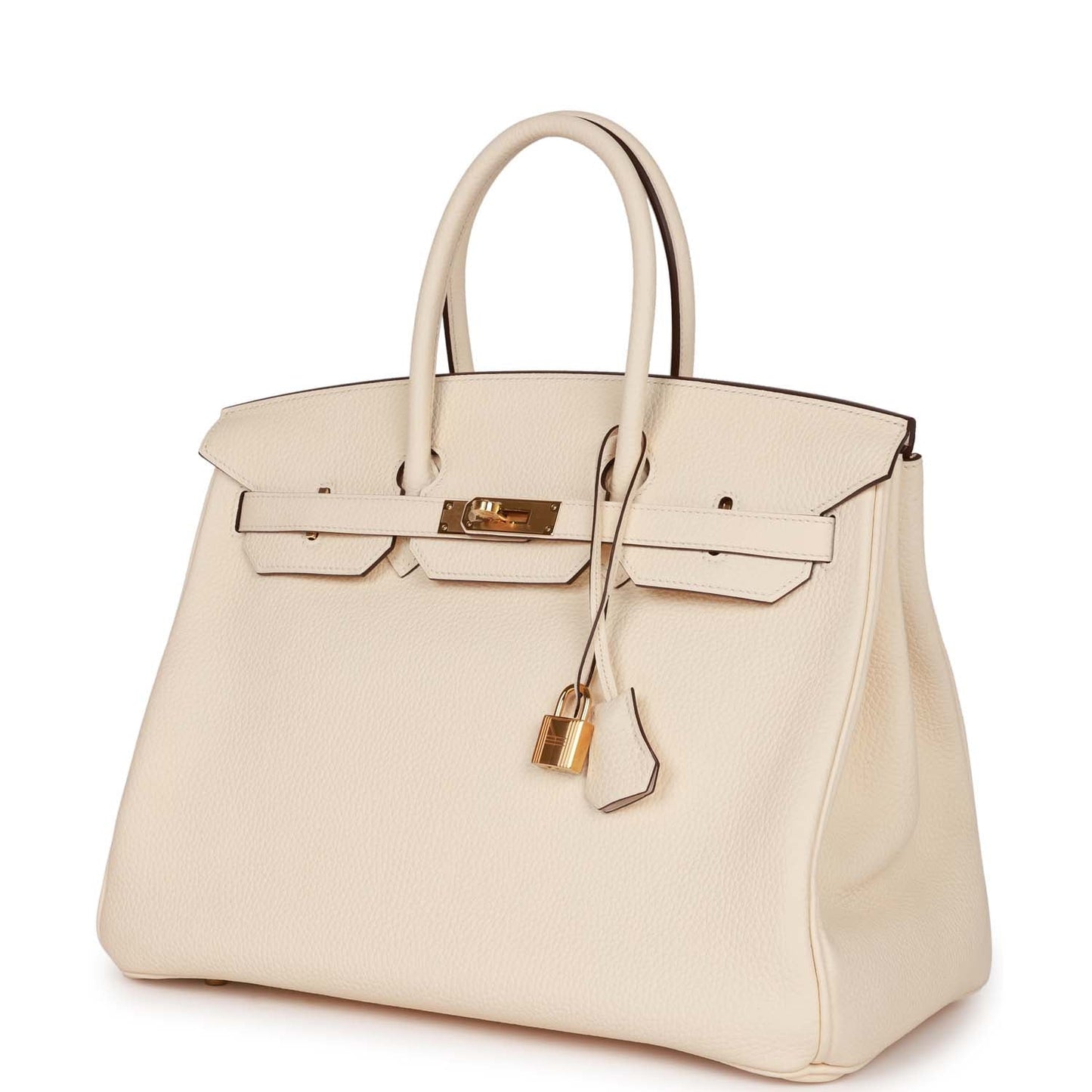 Luxury Hermes Birkin 35 Nata Clemence Gold Hardware