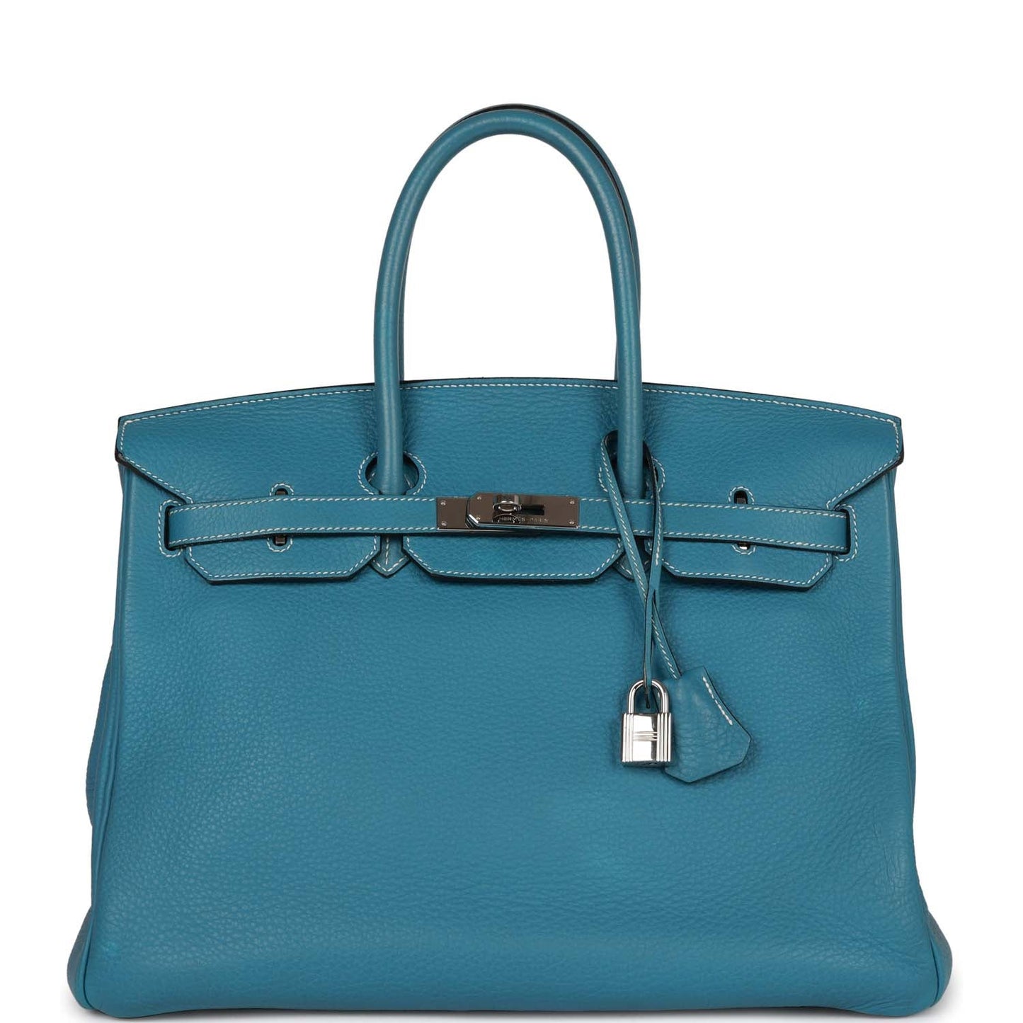 Top Quality Luxury Hermes Birkin 35 Bleu Jean Togo Palladium Hardware