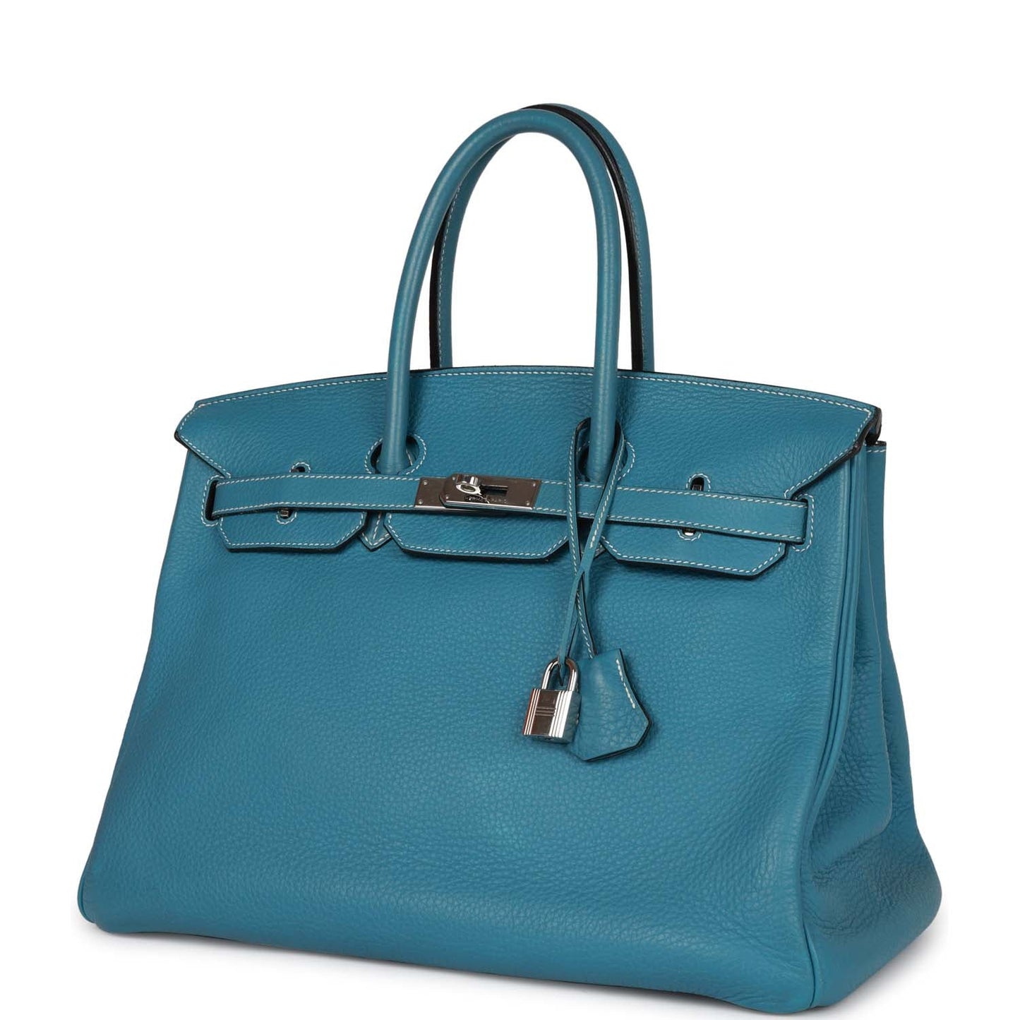 Top Quality Luxury Hermes Birkin 35 Bleu Jean Togo Palladium Hardware