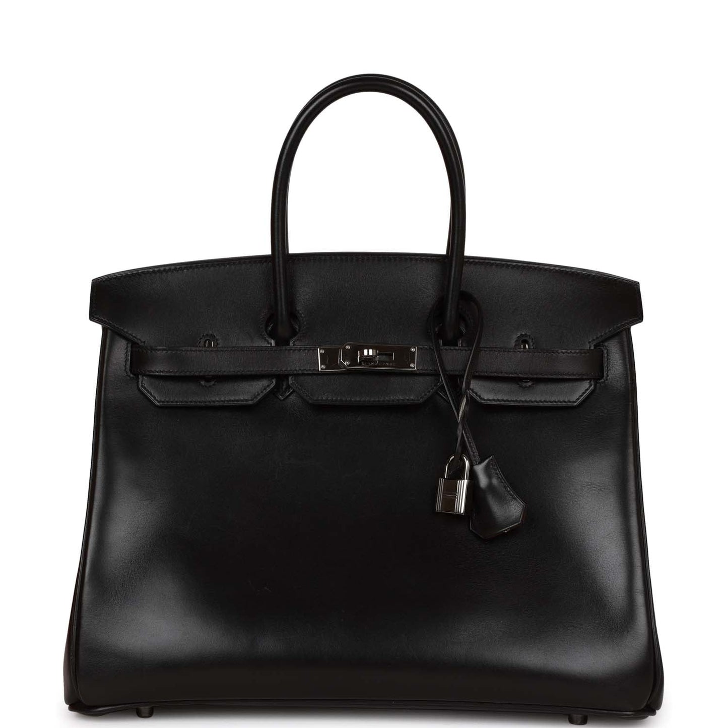 Top Quality Luxury Hermes Special Order (HSS) Birkin 35 Black Box Verso Palladium Hardware