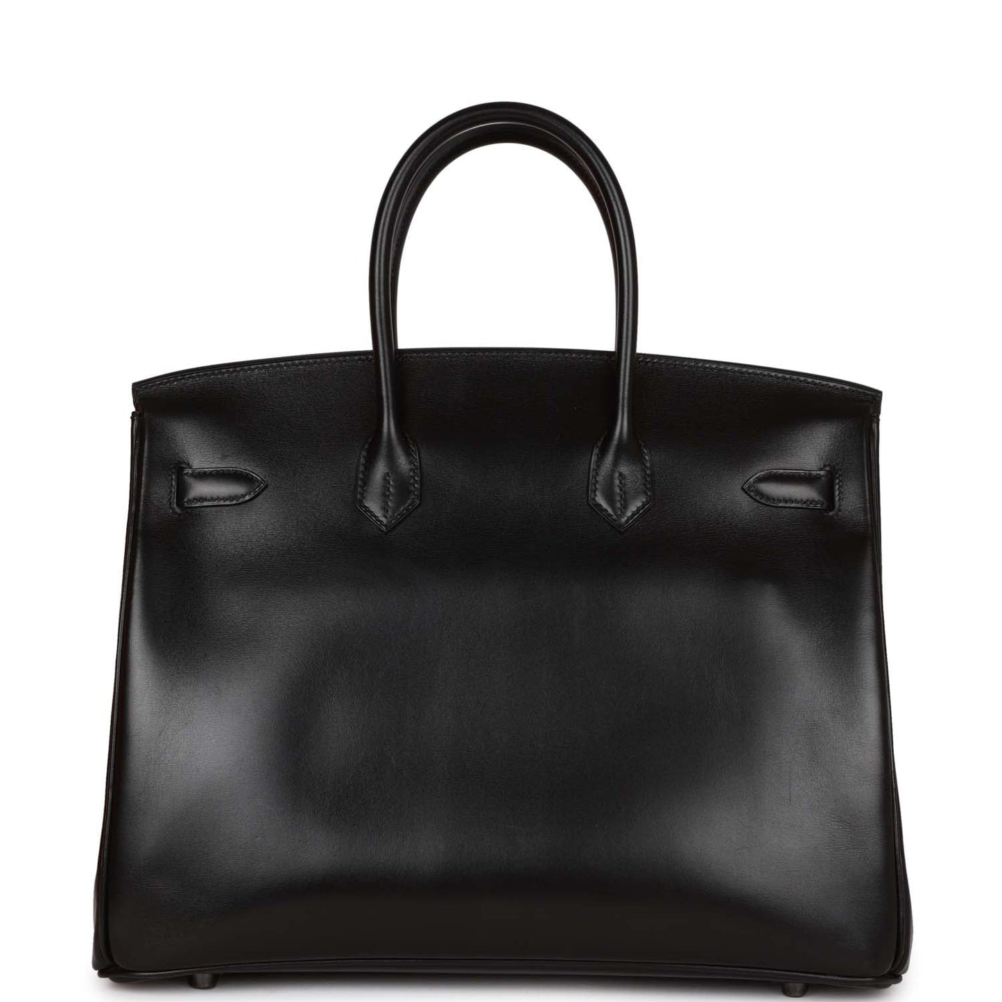 Top Quality Luxury Hermes Special Order (HSS) Birkin 35 Black Box Verso Palladium Hardware