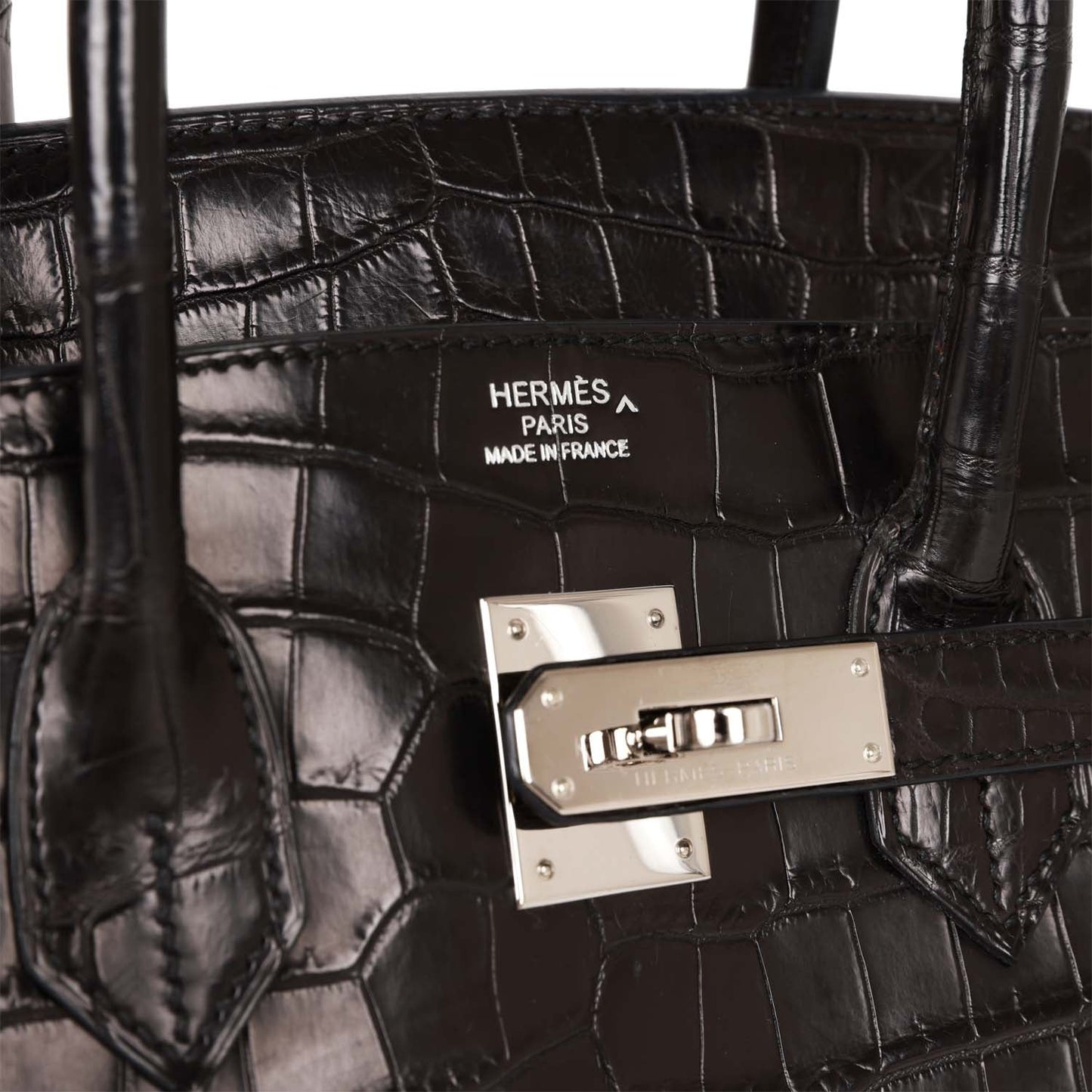 Top Quality Luxury Hermes Birkin 35 Black Matte Crocodile Porosus Palladium Hardware