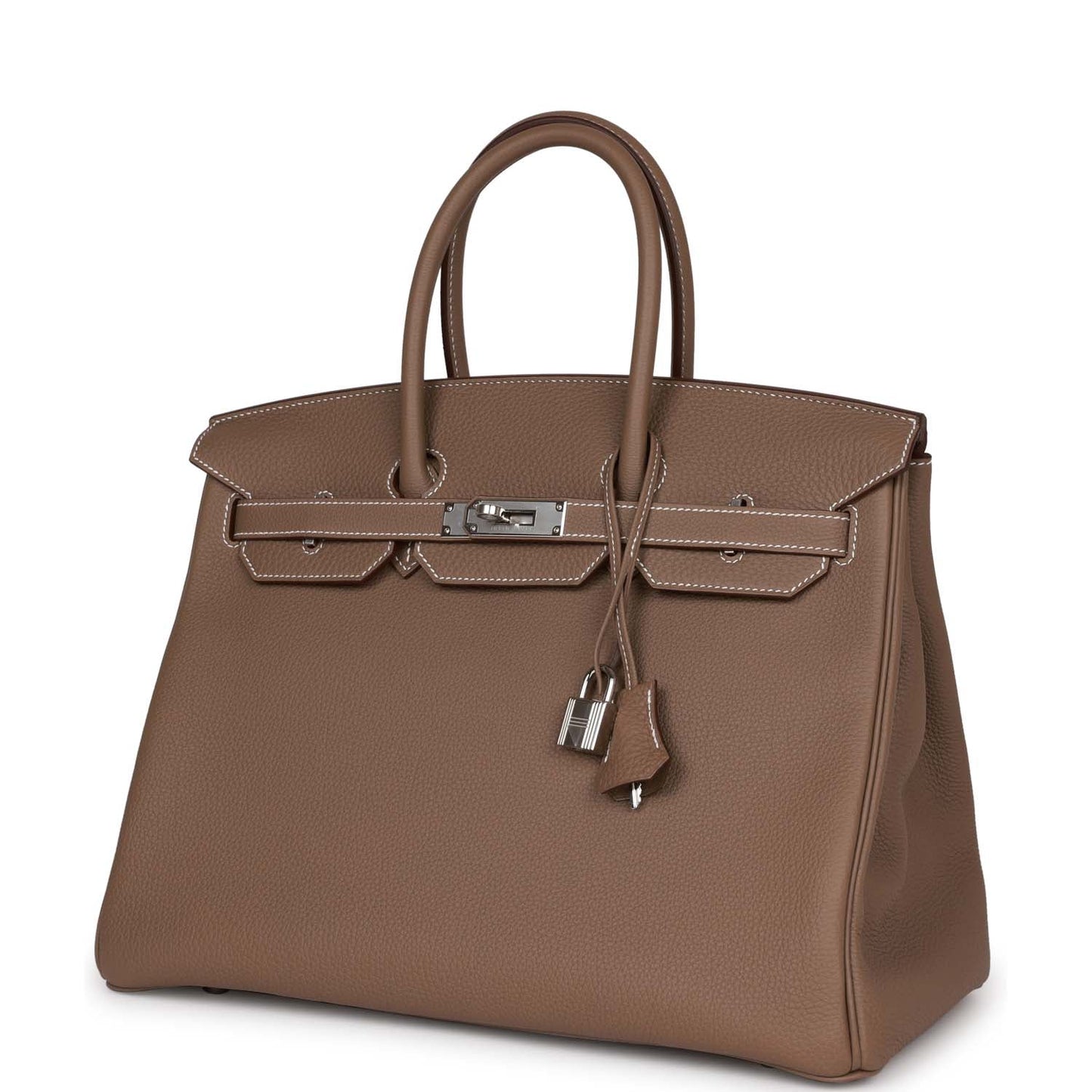 Luxury Hermes Birkin 35 Etoupe Togo Palladium Hardware