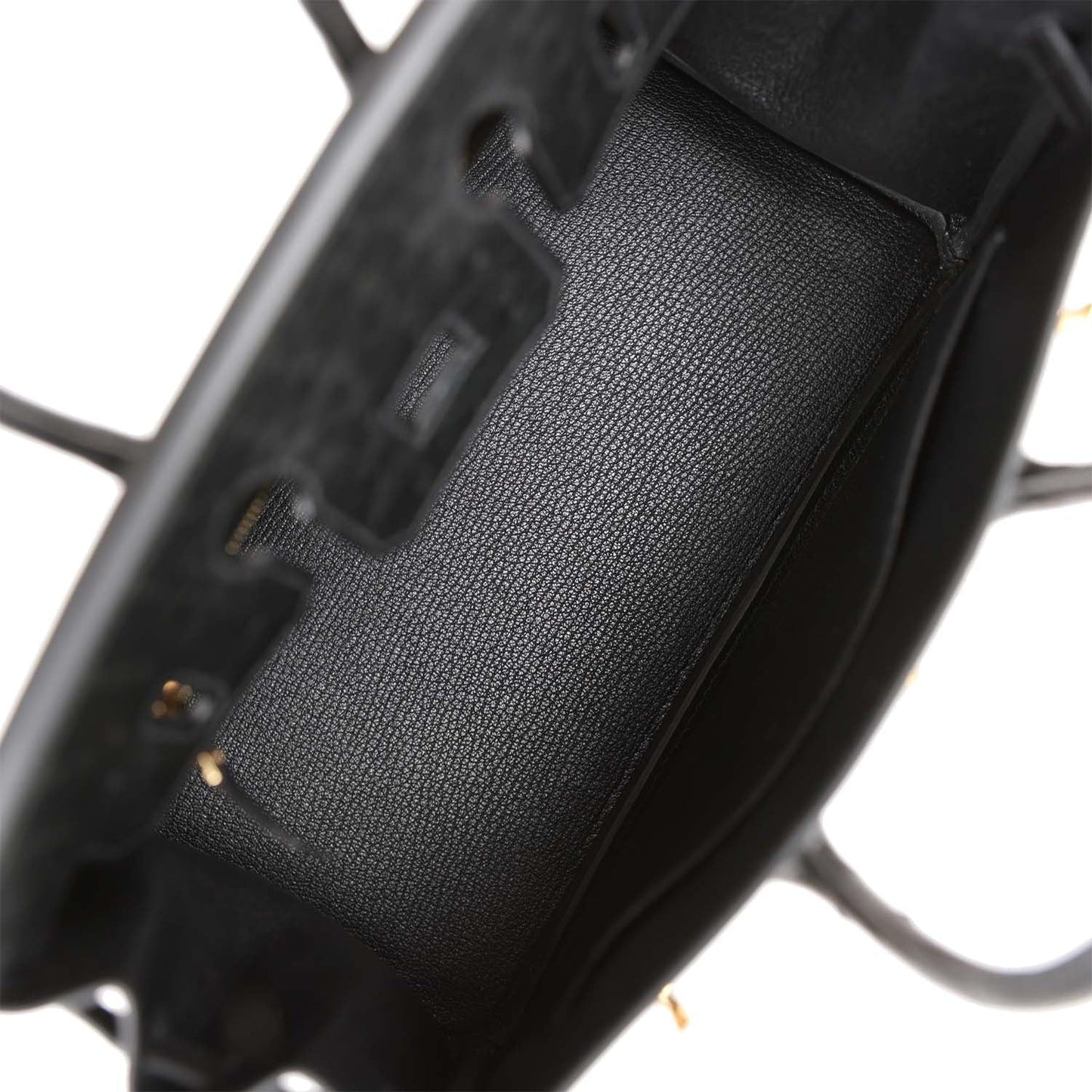 Luxury Hermes Birkin 25 Black Ostrich Gold Hardware