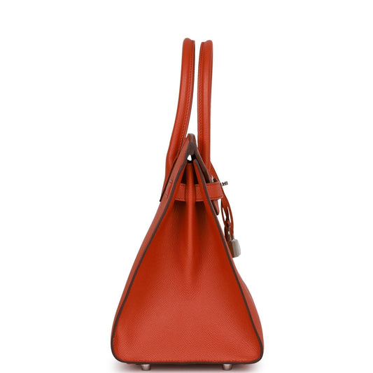 Luxury Hermes Birkin Sellier 30 Terre Battue Epsom Palladium Hardware