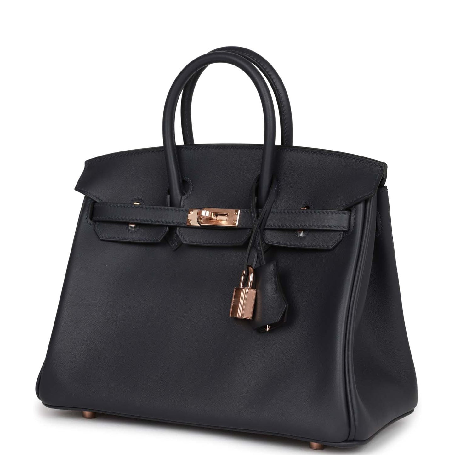 Luxury Hermes Birkin 25 Caban Swift Rose Gold Hardware