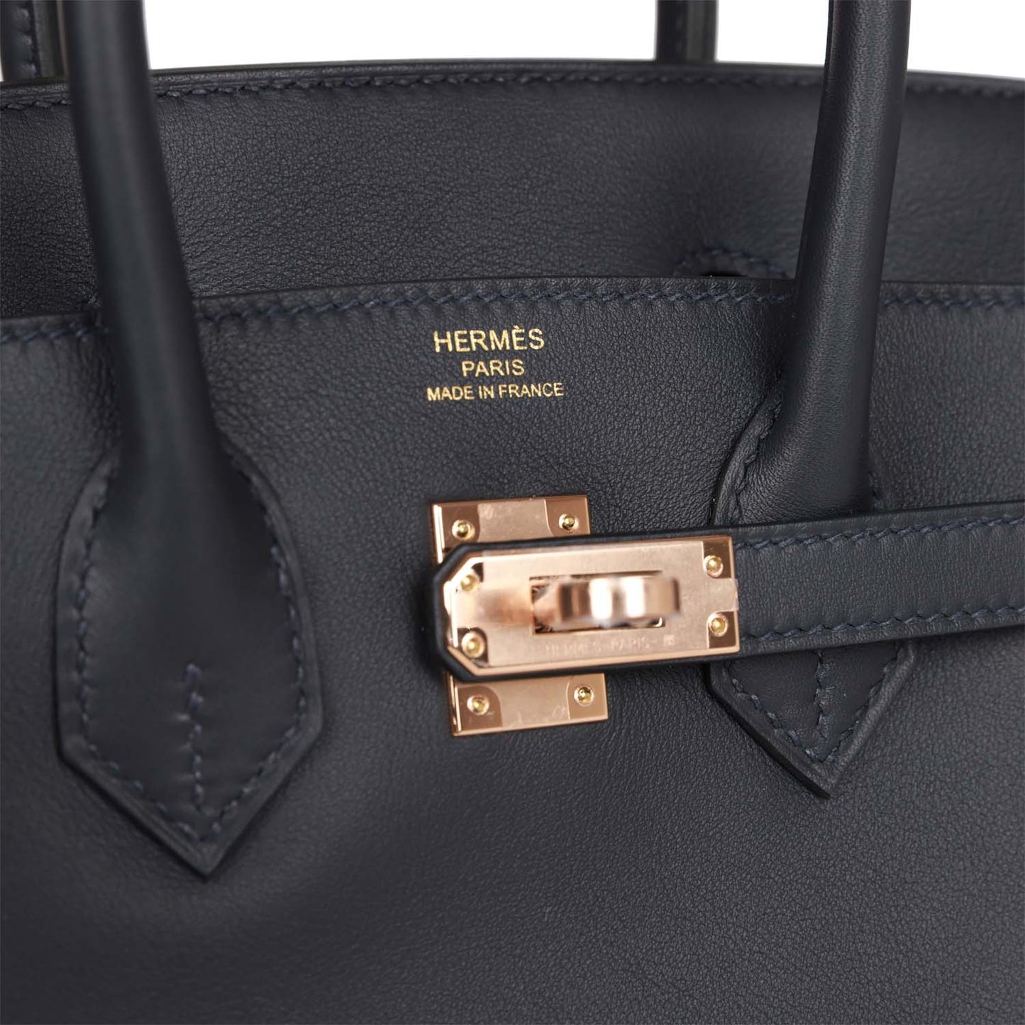 Luxury Hermes Birkin 25 Caban Swift Rose Gold Hardware