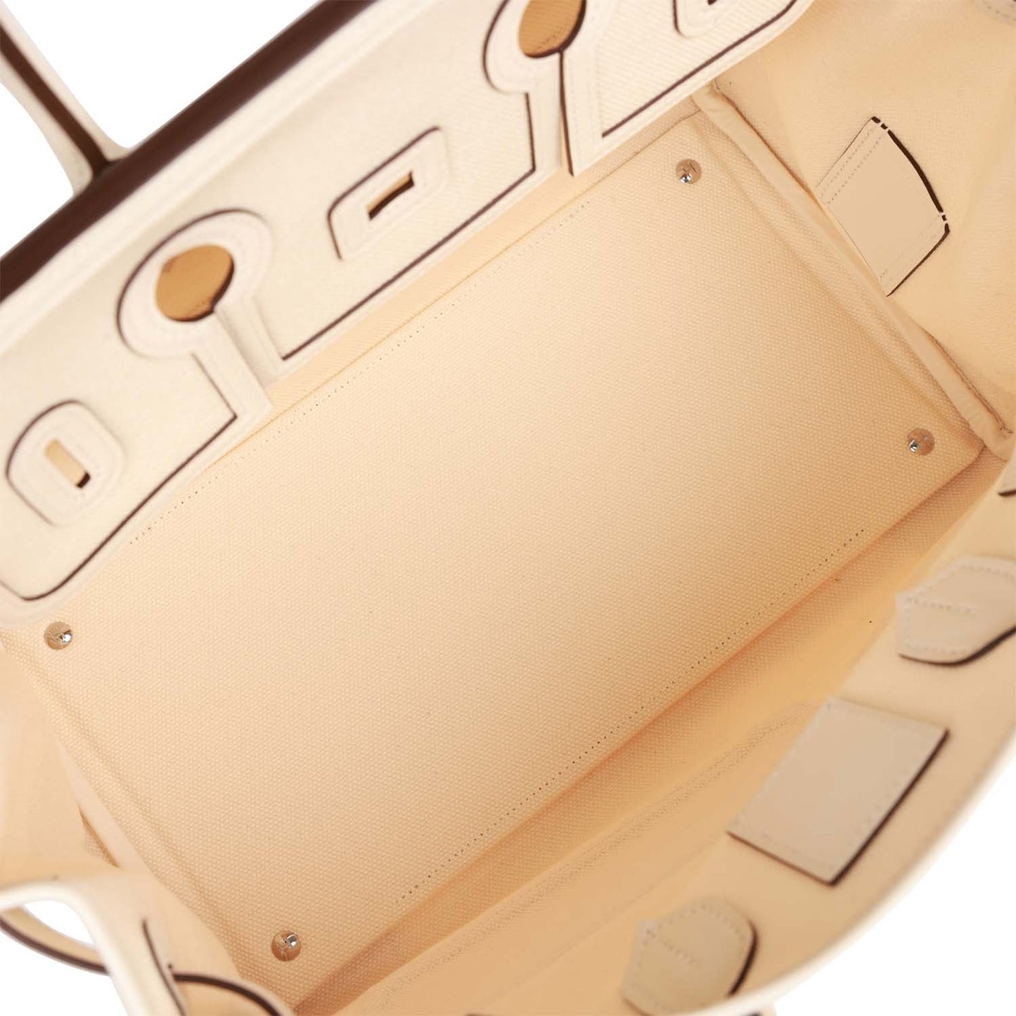 Luxury Hermes Birkin Cargo 35 Nata Toile and Swift Palladium Hardware