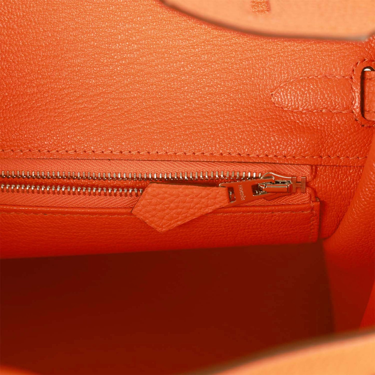 Luxury Hermes Birkin 25 Orange Minium Togo Palladium Hardware