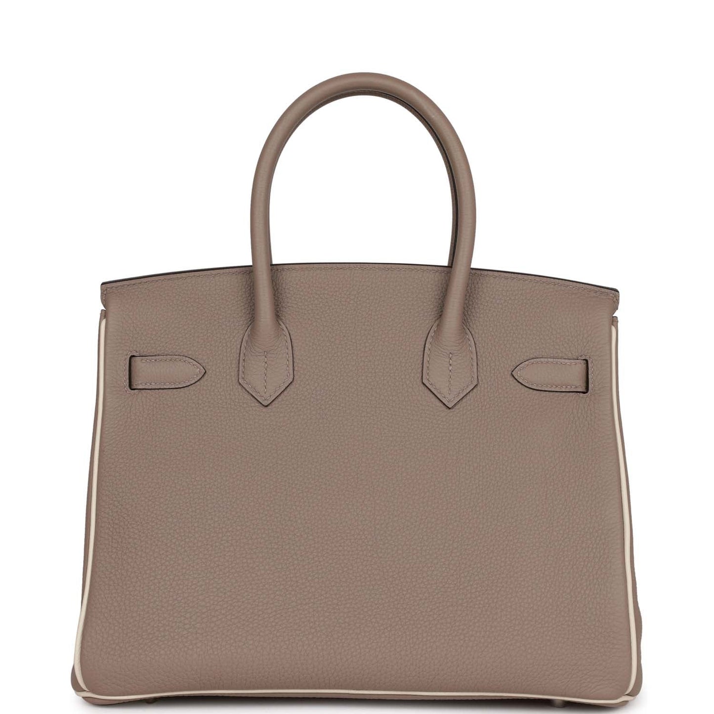 Top Quality Luxury Hermes Special Order (HSS) Birkin 30 Gris Tourterelle and Craie Togo Palladium Hardware