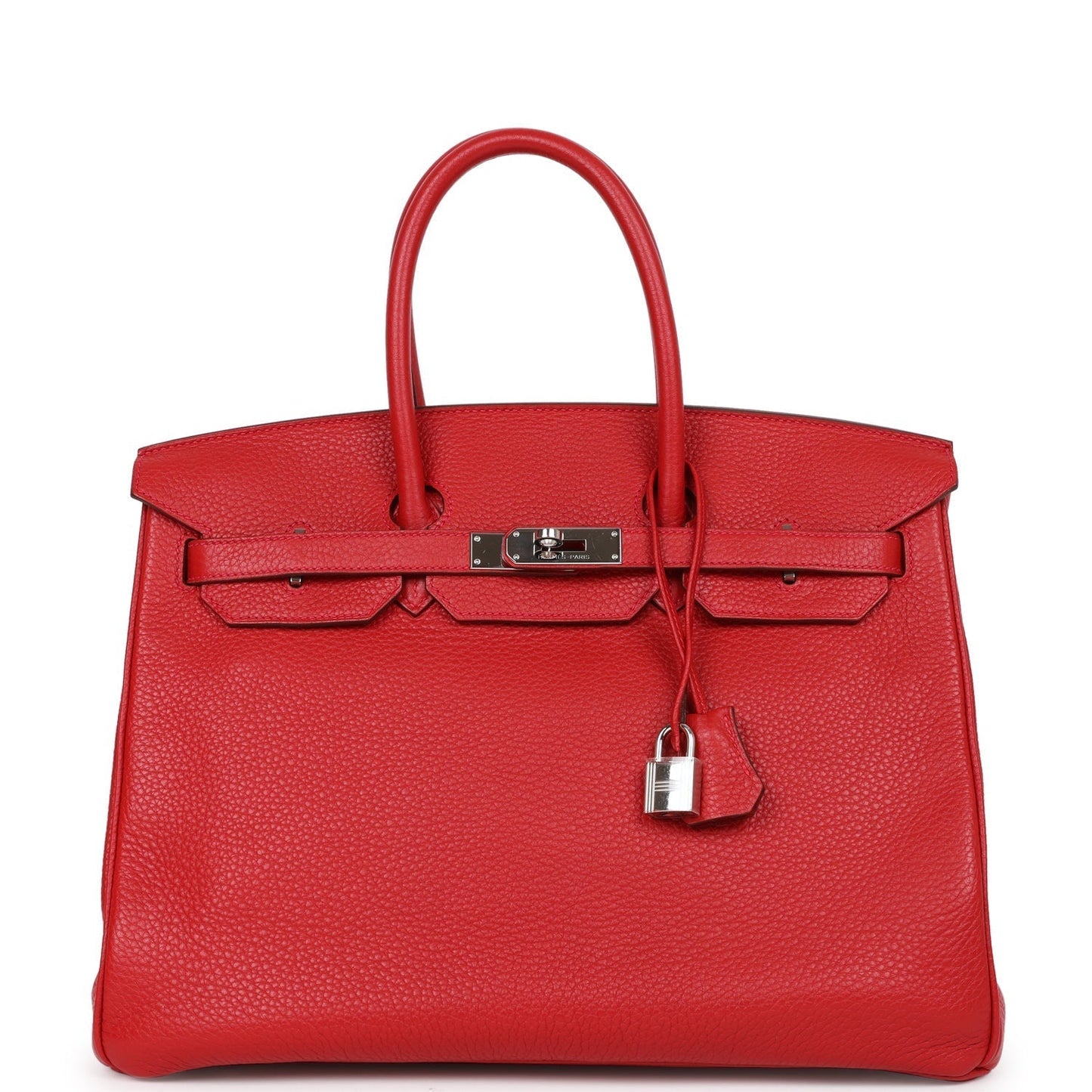 Top Quality Luxury Hermes Birkin 35 Rouge Casaque Clemence Palladium Hardware