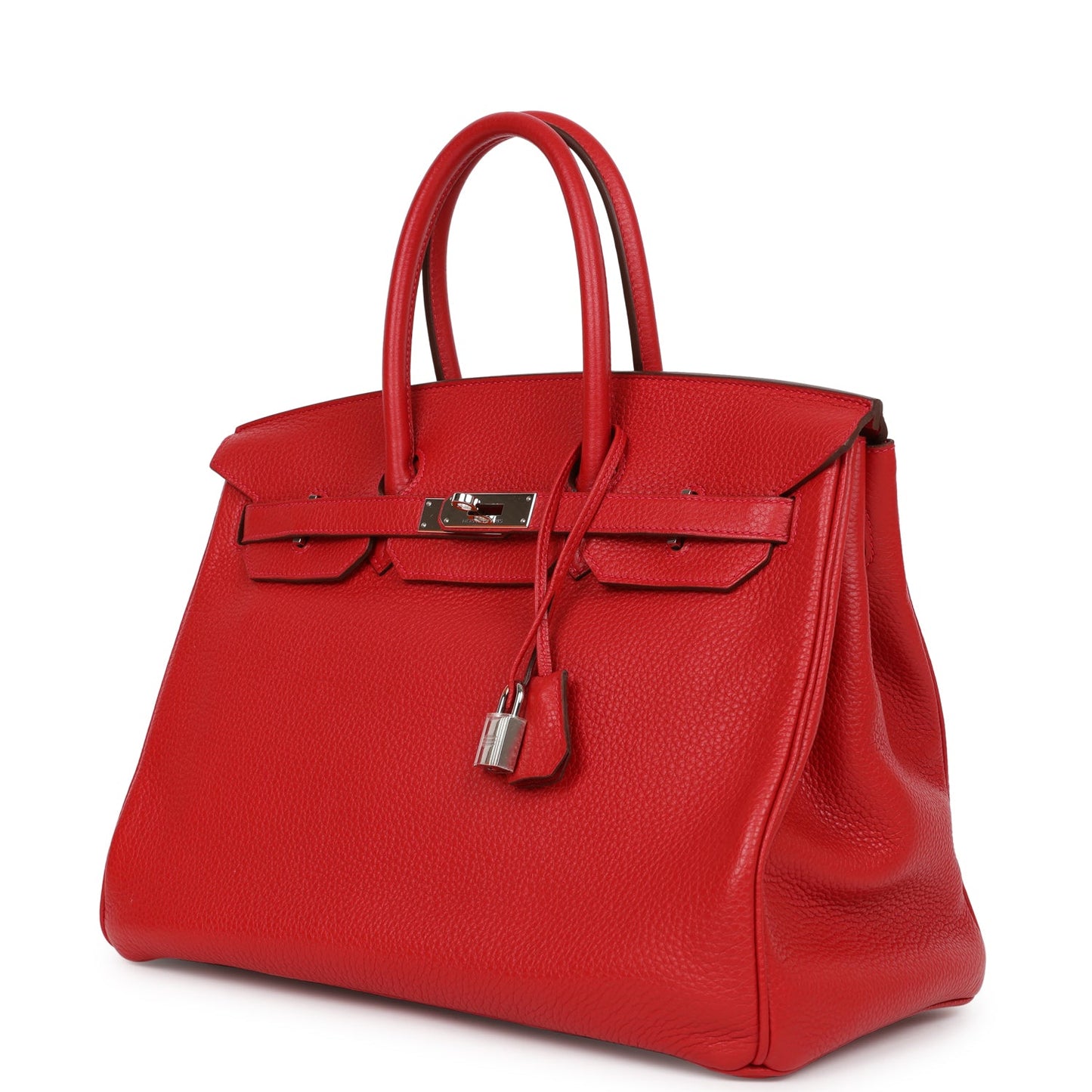 Top Quality Luxury Hermes Birkin 35 Rouge Casaque Clemence Palladium Hardware