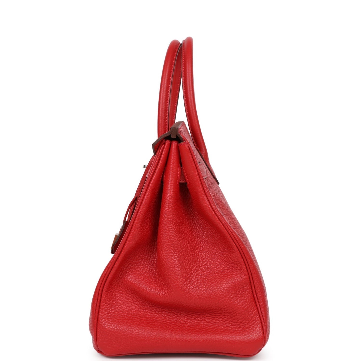 Top Quality Luxury Hermes Birkin 35 Rouge Casaque Clemence Palladium Hardware