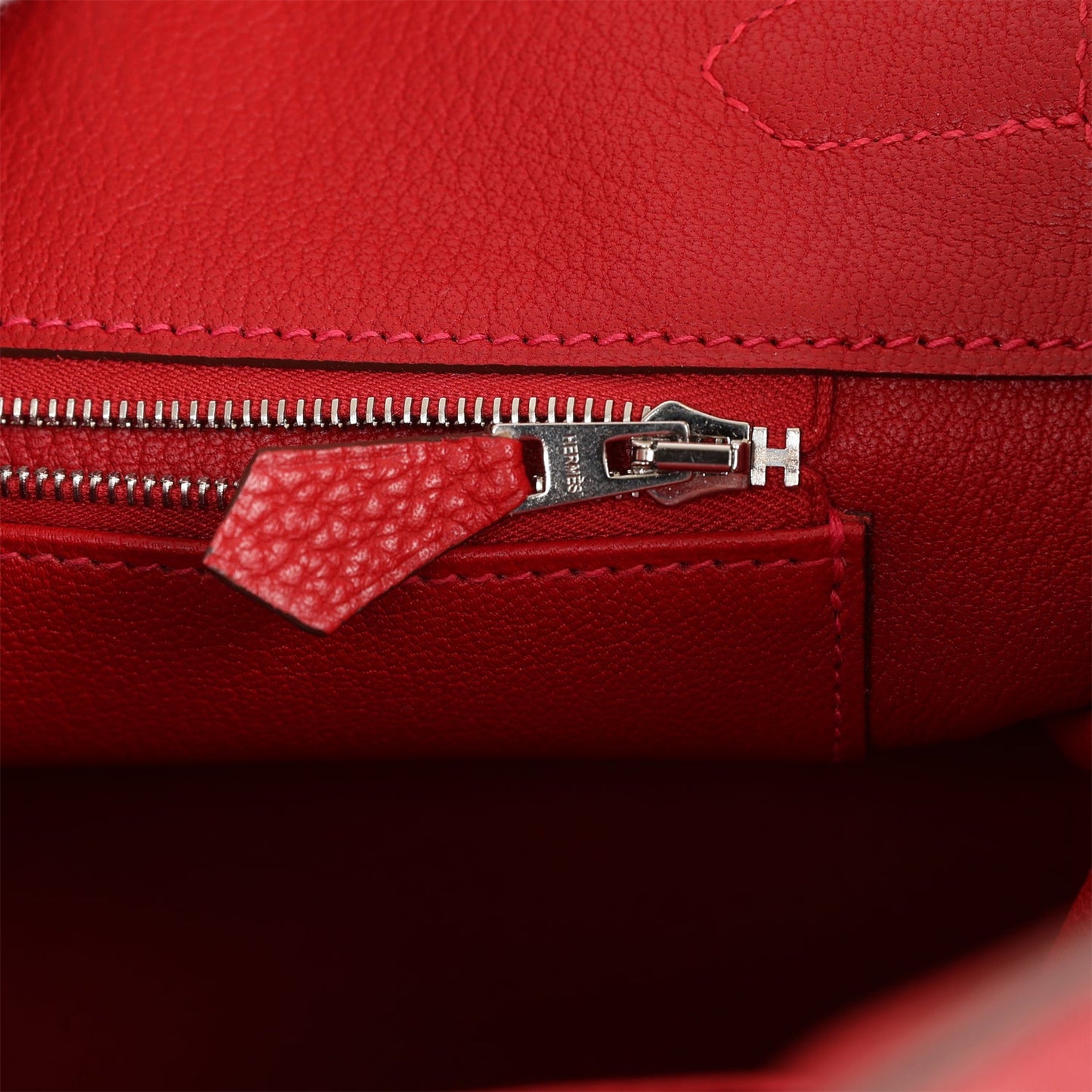 Top Quality Luxury Hermes Birkin 35 Rouge Casaque Clemence Palladium Hardware