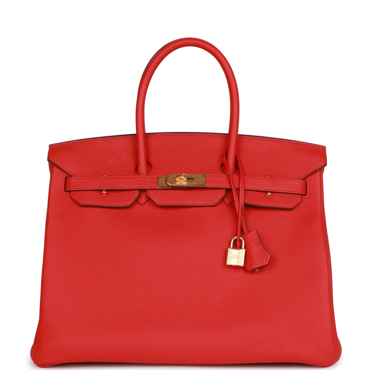 Luxury Hermes Birkin 35 Rouge de Coeur Togo Gold Hardware