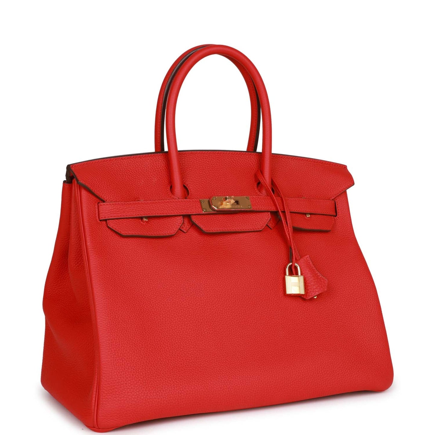 Luxury Hermes Birkin 35 Rouge de Coeur Togo Gold Hardware