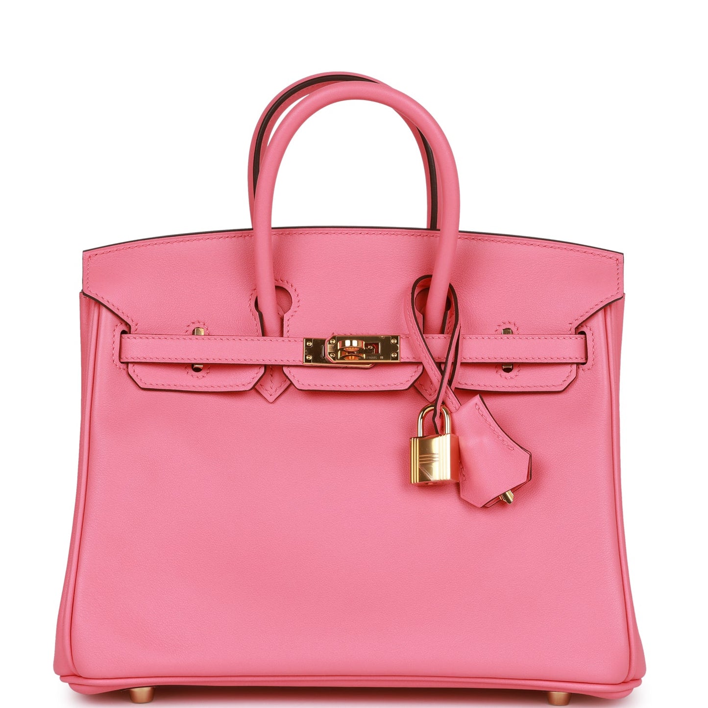Luxury Hermes Birkin 25 Rose Azalee Swift Gold Hardware