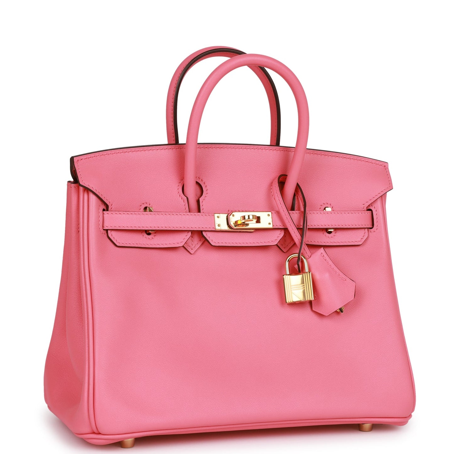 Luxury Hermes Birkin 25 Rose Azalee Swift Gold Hardware