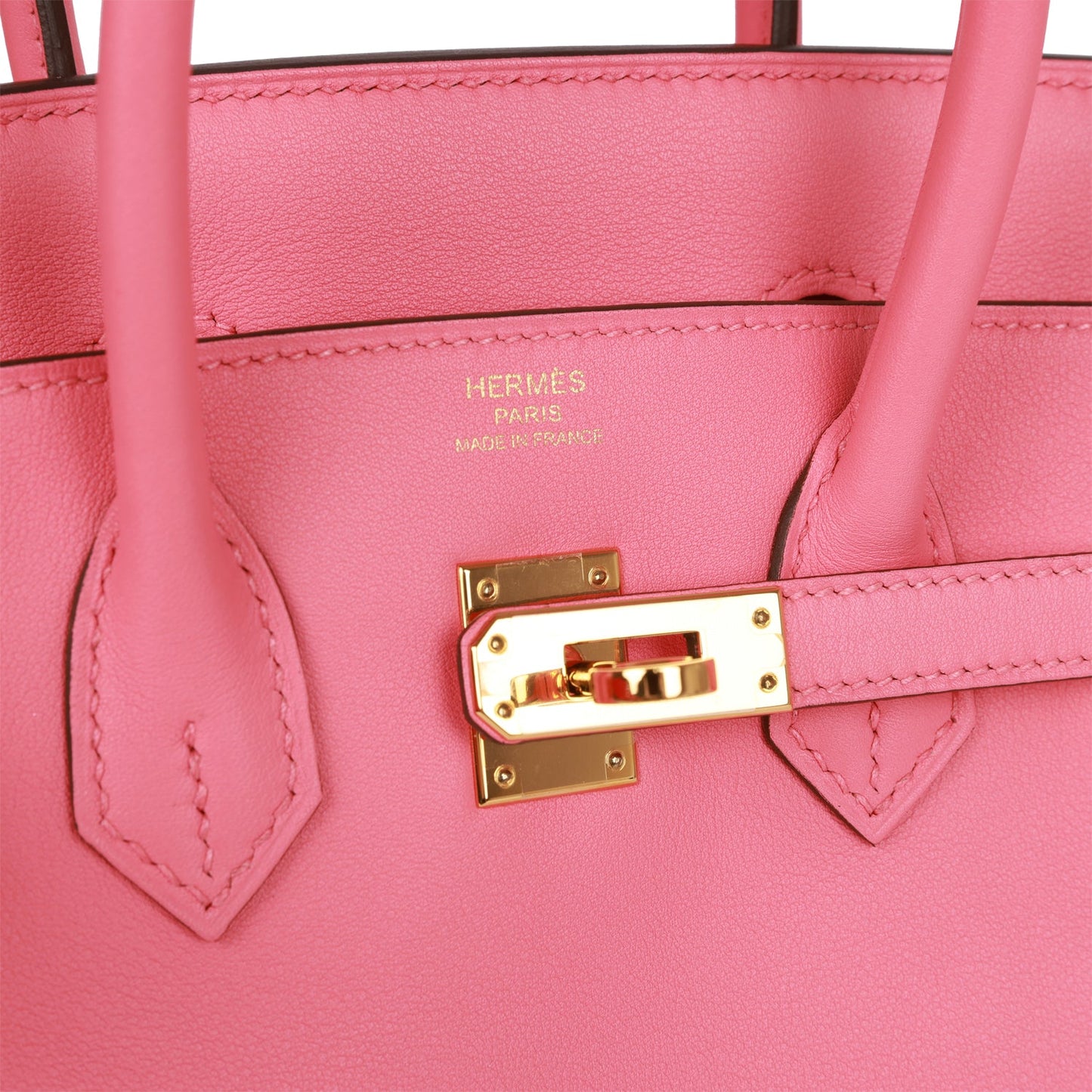 Luxury Hermes Birkin 25 Rose Azalee Swift Gold Hardware