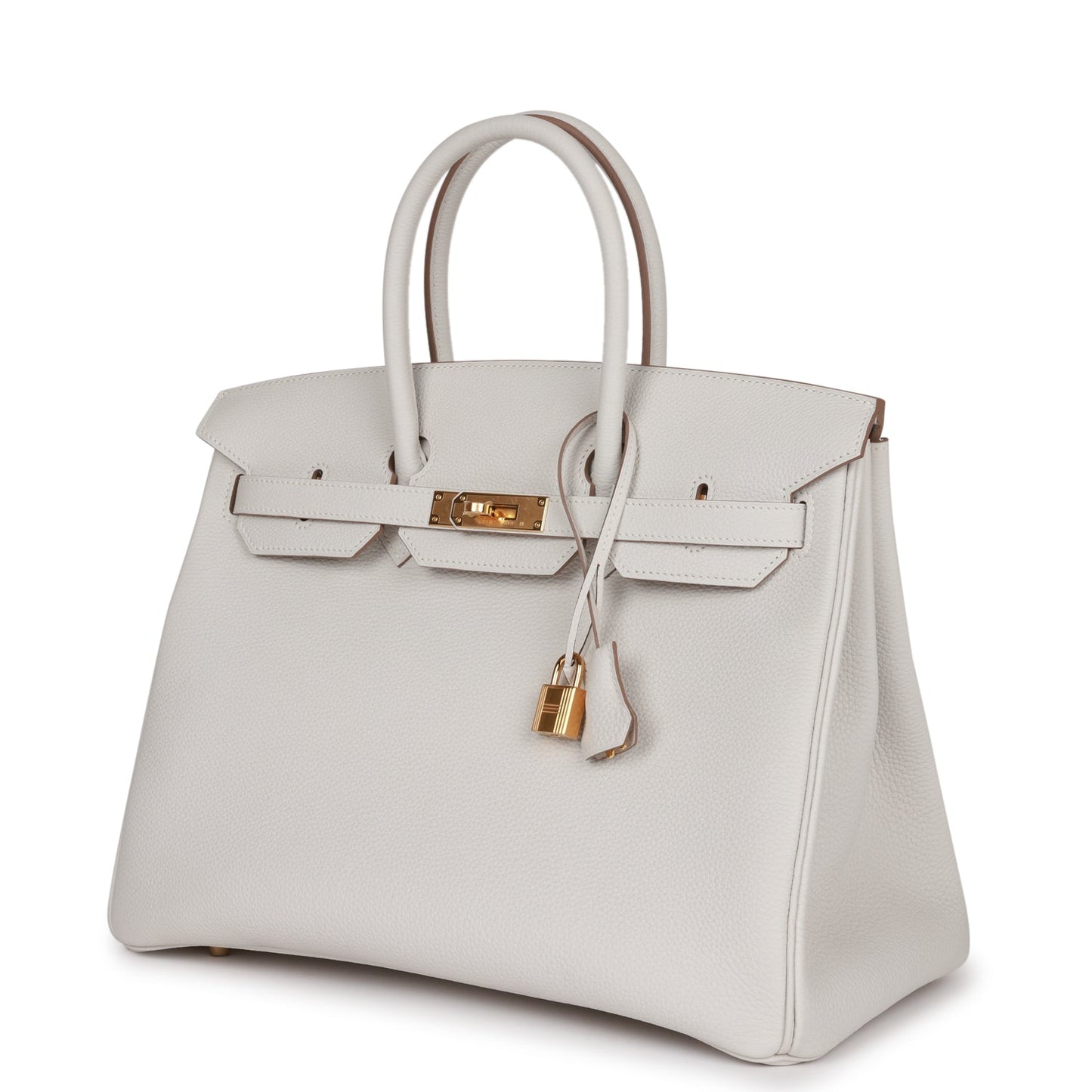 Luxury Hermes Birkin 35 Gris Pale Togo Gold Hardware