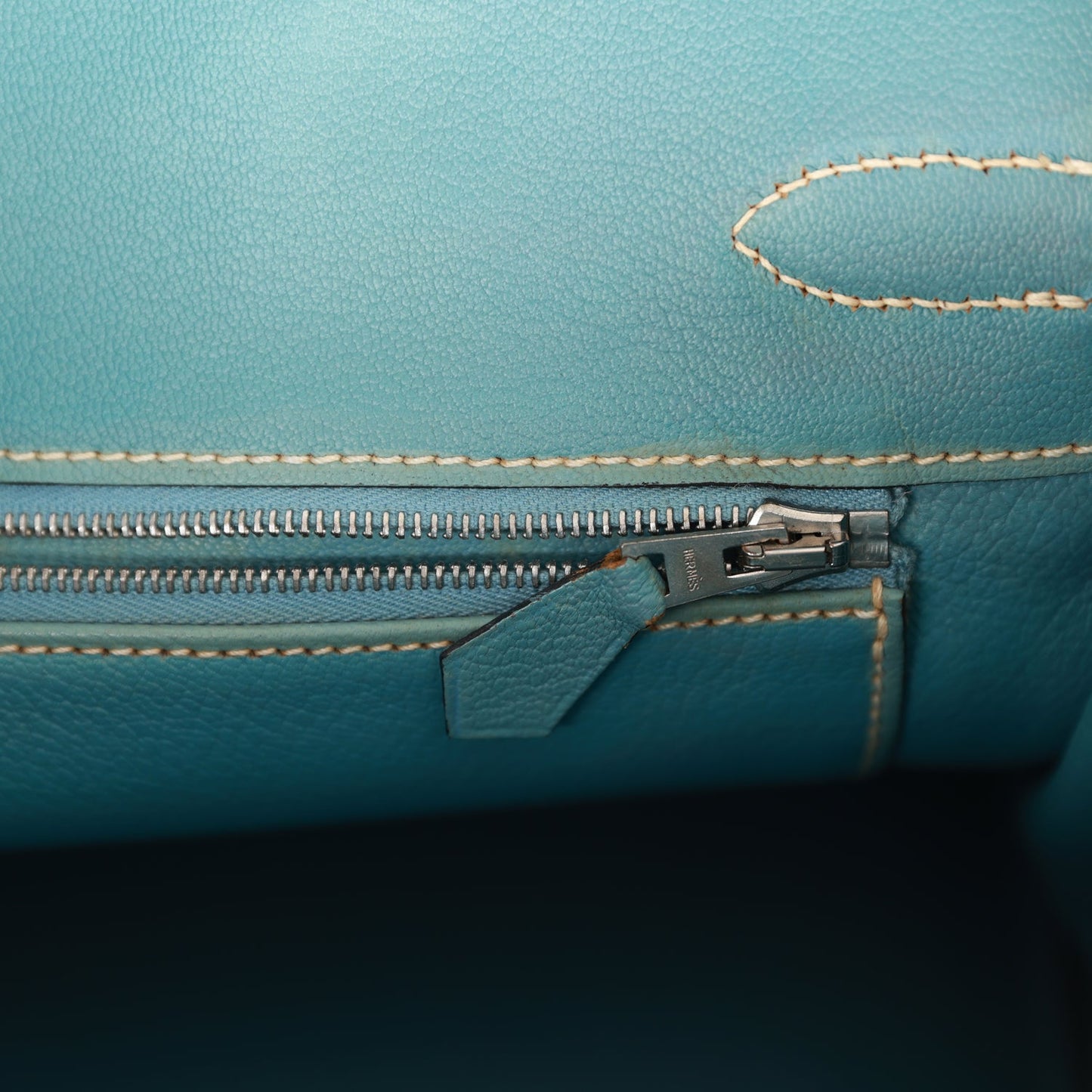 Vintage Luxury Hermes Birkin 30 Denim and Blue Jean Gulliver Palladium Hardware