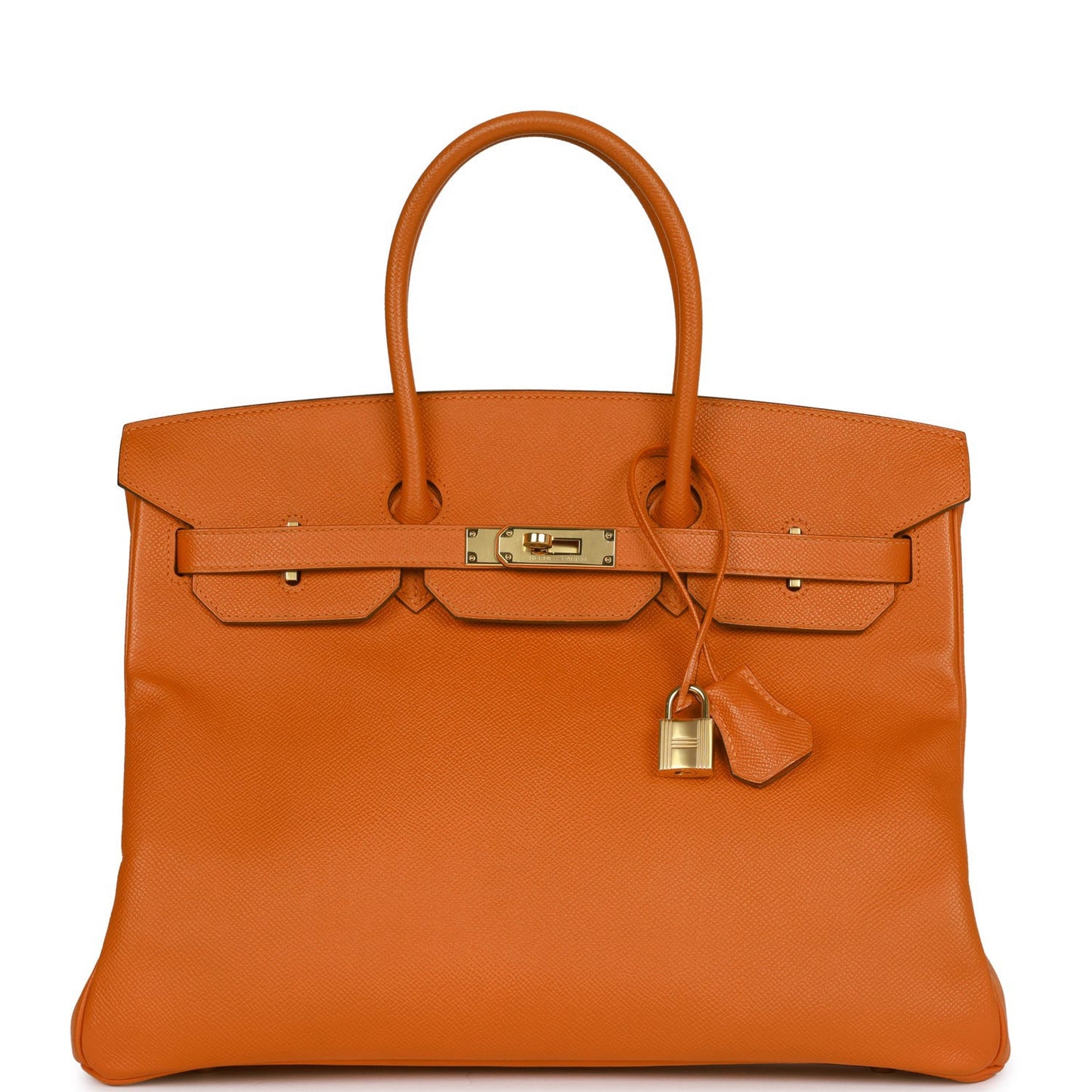 Top Quality Luxury Hermes Birkin 35 Feu Epsom Gold Hardware