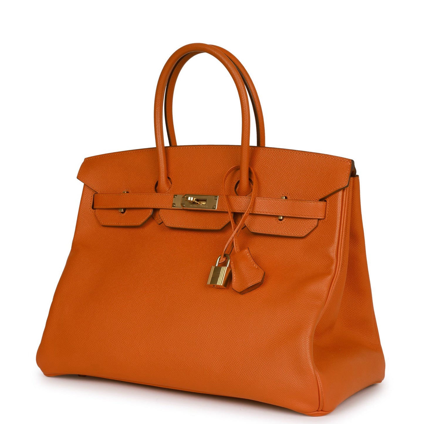 Top Quality Luxury Hermes Birkin 35 Feu Epsom Gold Hardware