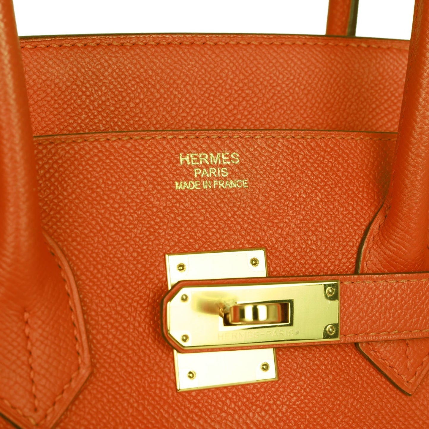 Top Quality Luxury Hermes Birkin 35 Feu Epsom Gold Hardware