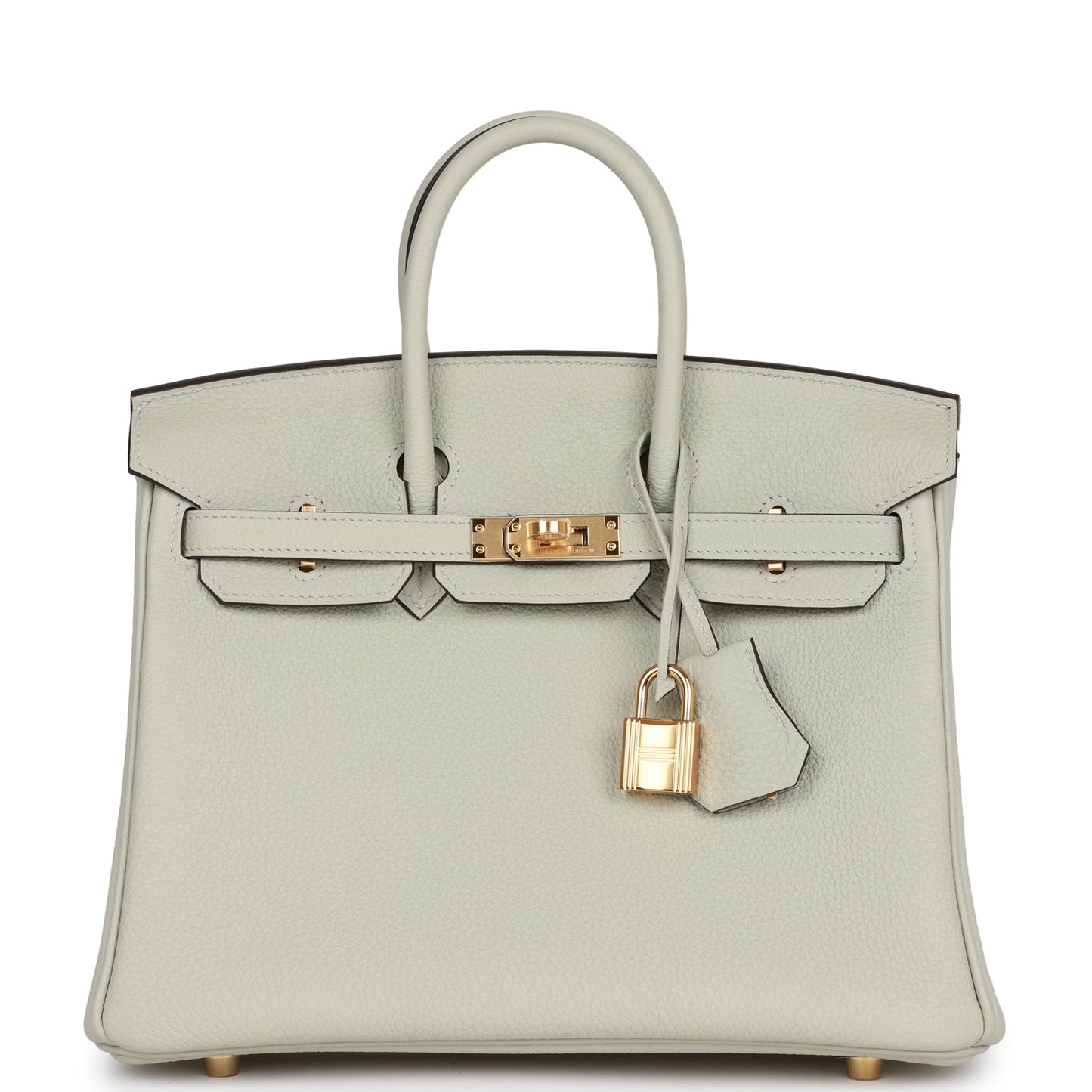Luxury Hermes Birkin 25 Gris Neve Togo Gold Hardware