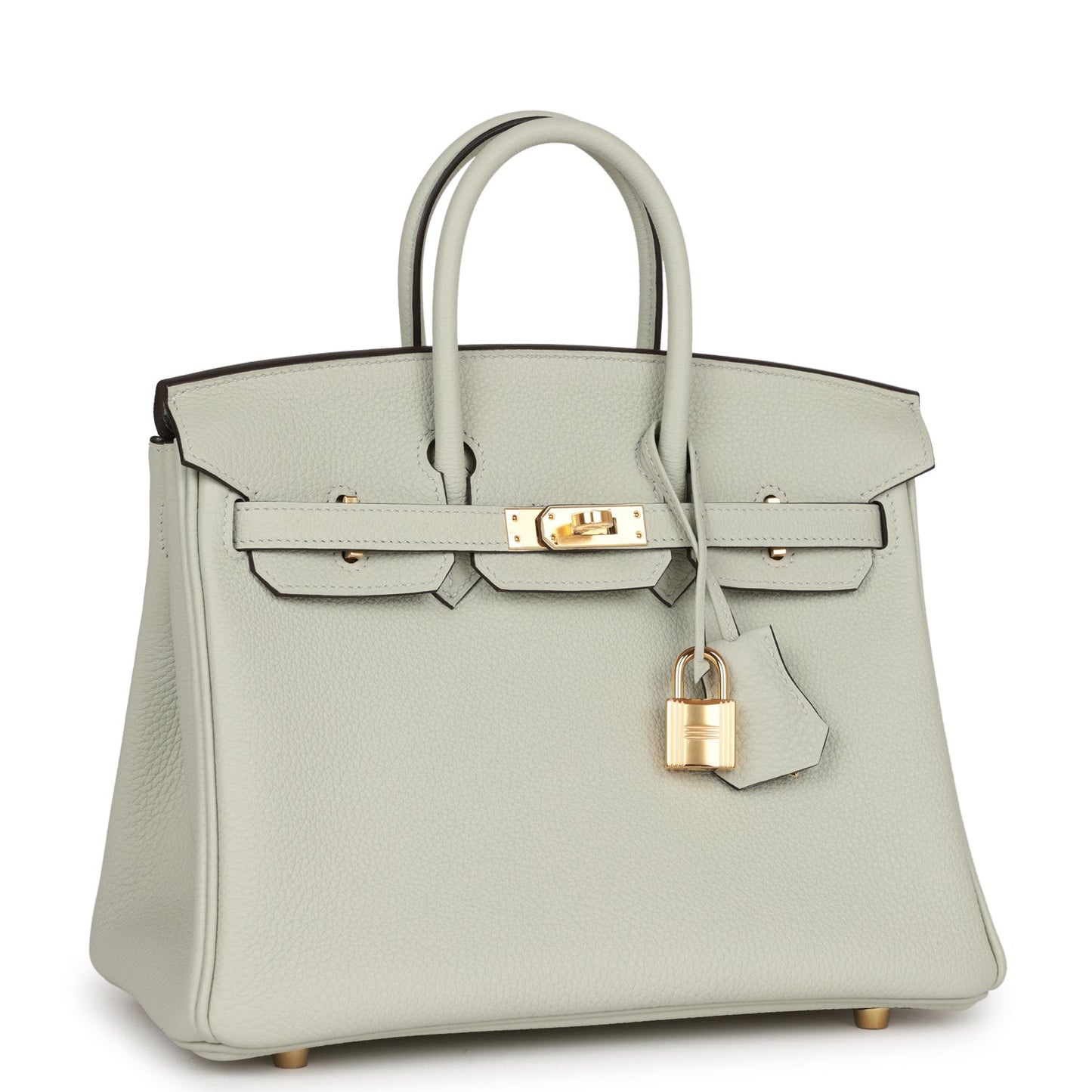 Luxury Hermes Birkin 25 Gris Neve Togo Gold Hardware