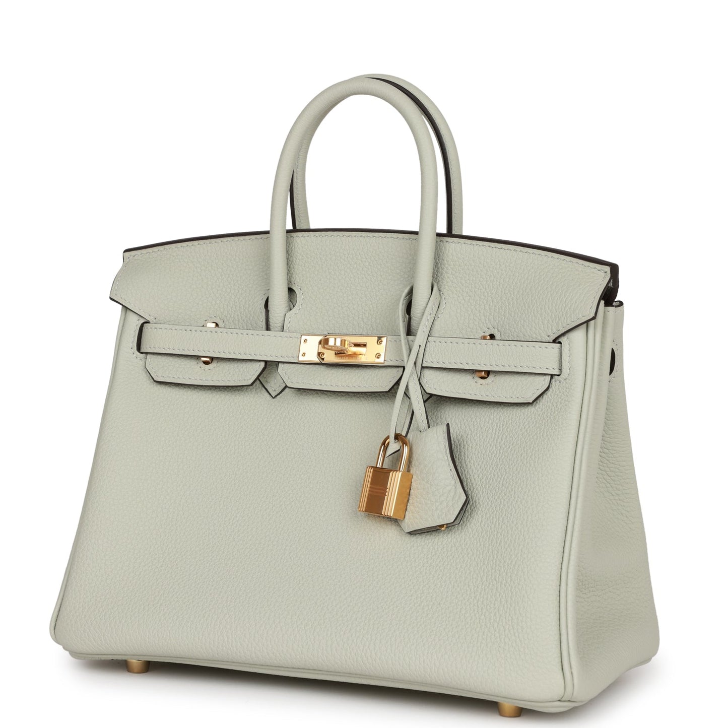 Luxury Hermes Birkin 25 Gris Neve Togo Gold Hardware