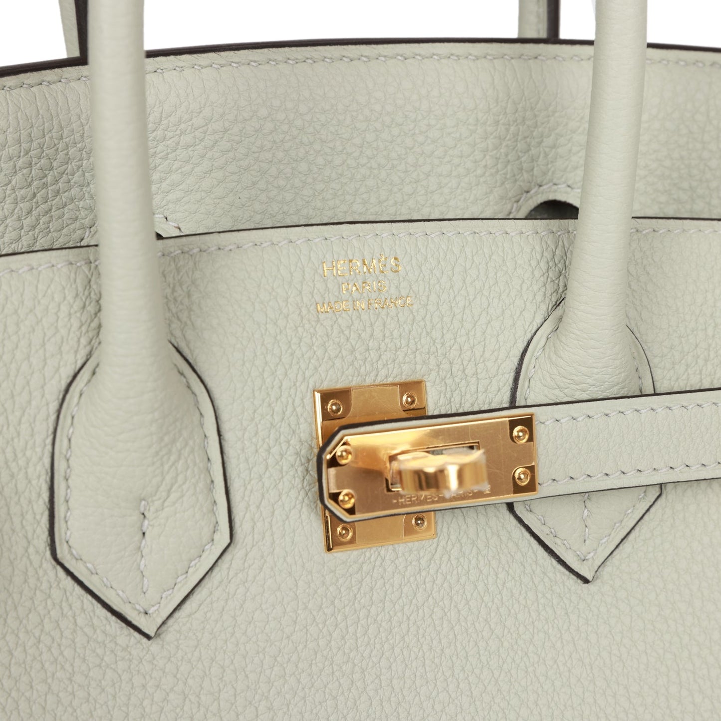 Luxury Hermes Birkin 25 Gris Neve Togo Gold Hardware