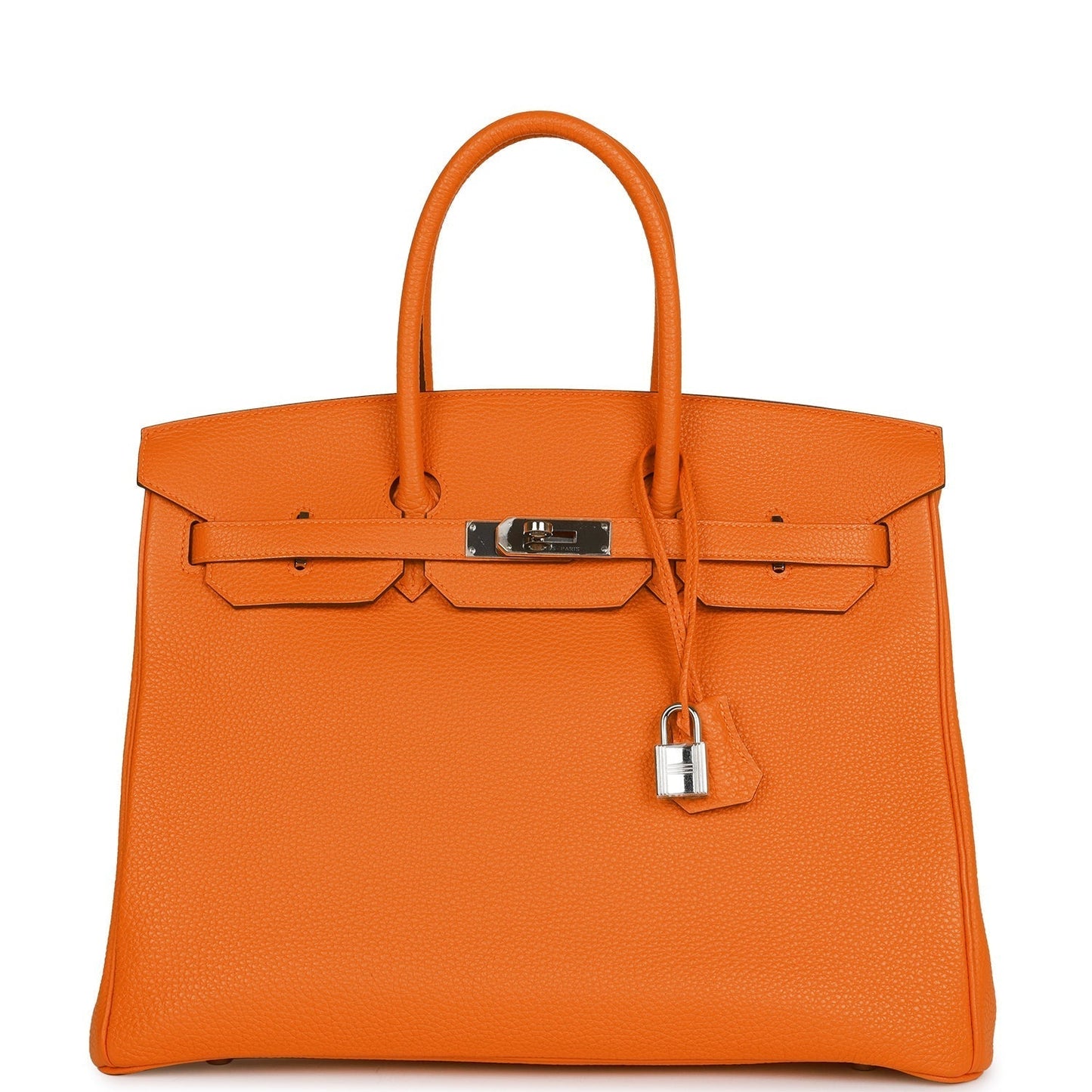 Top Quality Luxury Hermes Birkin 35 Orange H Togo Palladium Hardware
