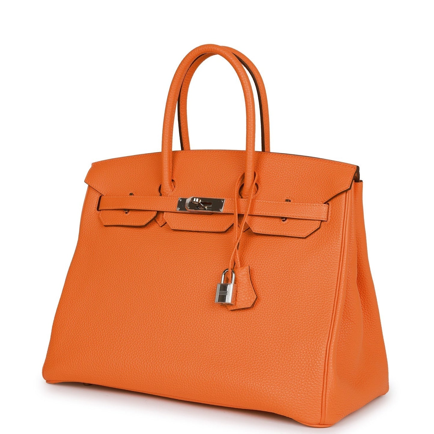 Top Quality Luxury Hermes Birkin 35 Orange H Togo Palladium Hardware