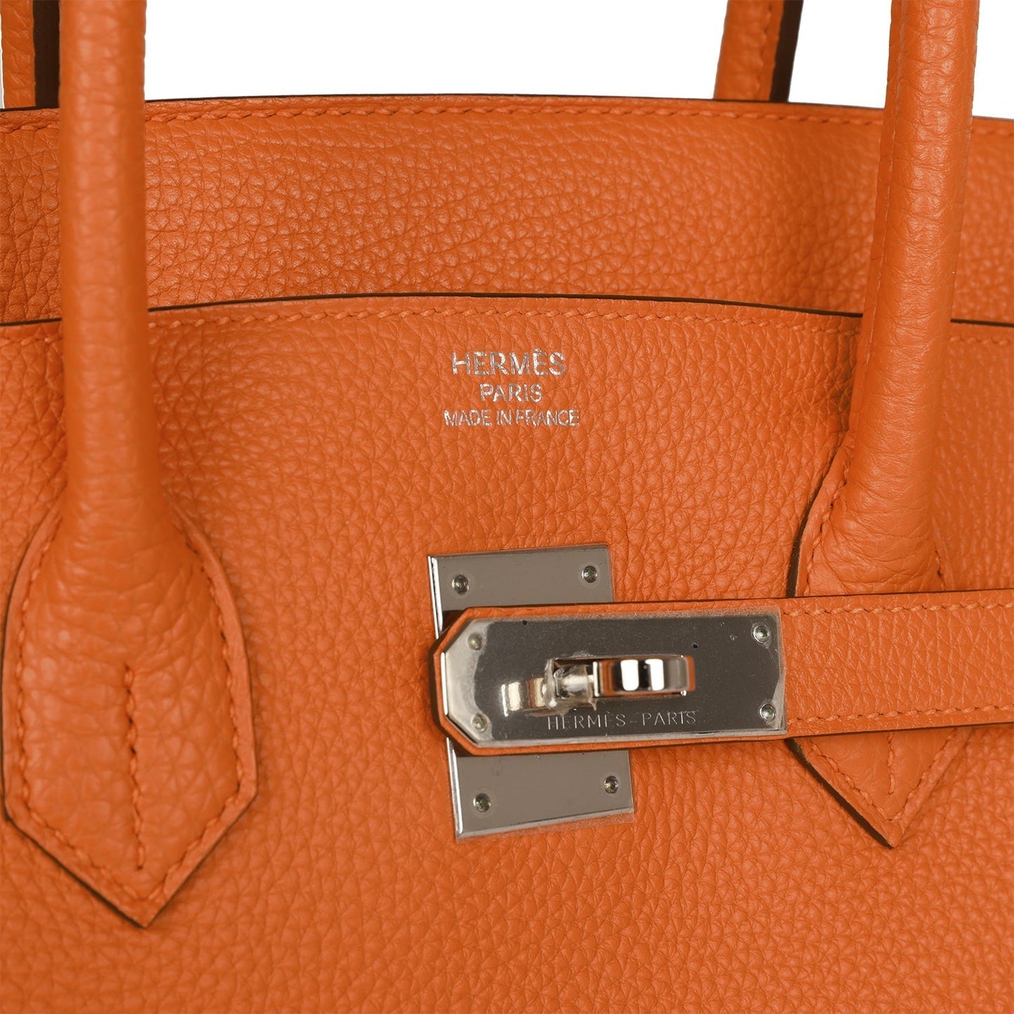 Top Quality Luxury Hermes Birkin 35 Orange H Togo Palladium Hardware