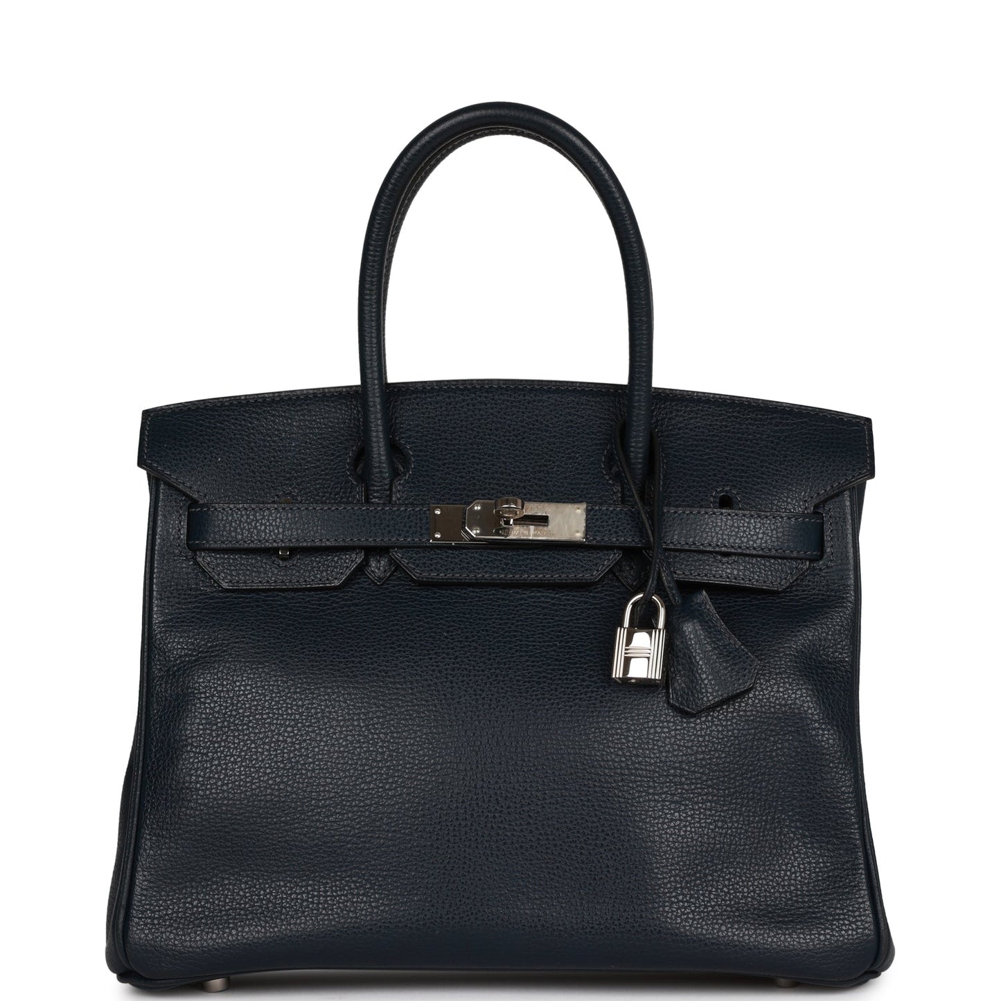 Top Quality Luxury Hermes Birkin 30 Bleu Indigo Vache Liegee Palladium Hardware