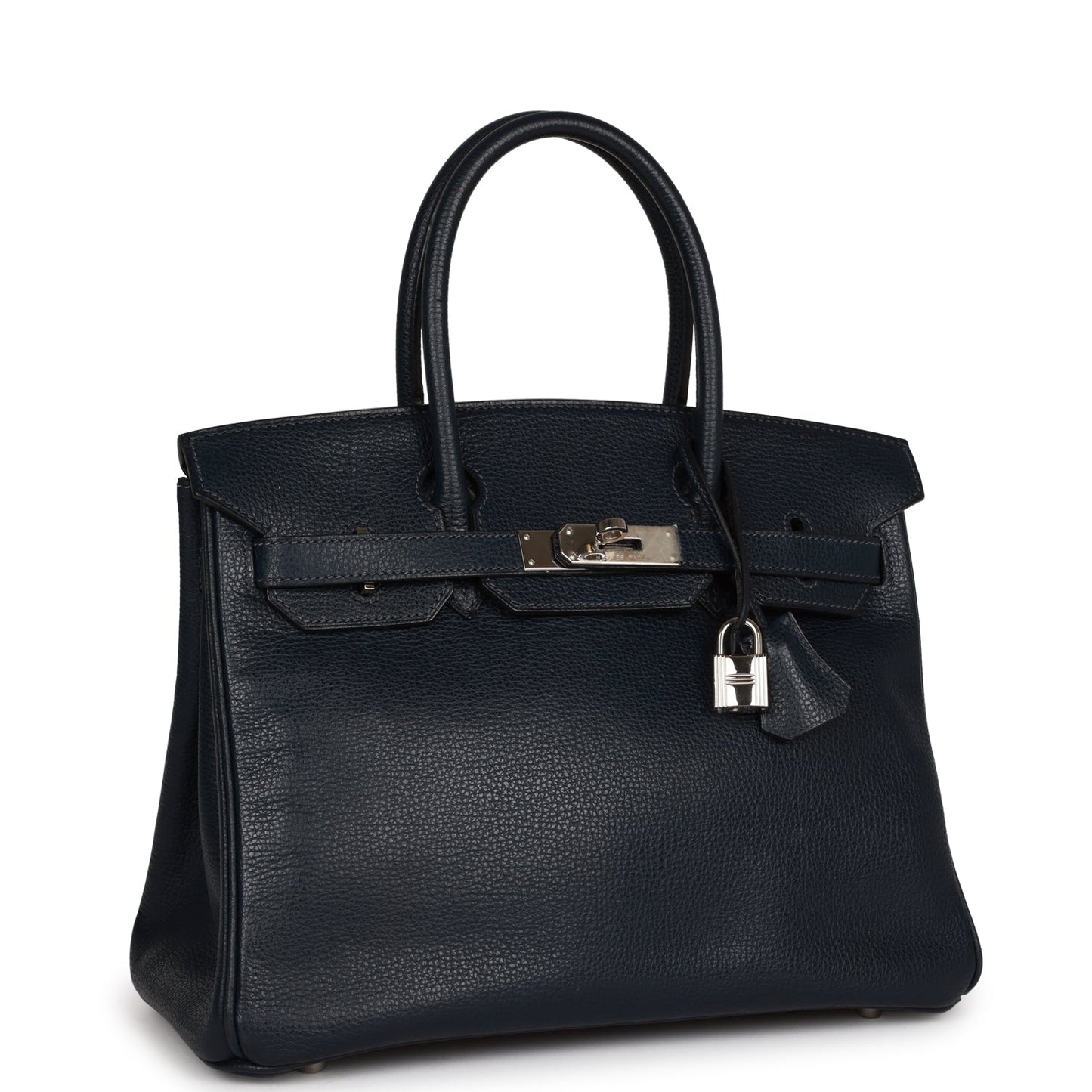 Top Quality Luxury Hermes Birkin 30 Bleu Indigo Vache Liegee Palladium Hardware