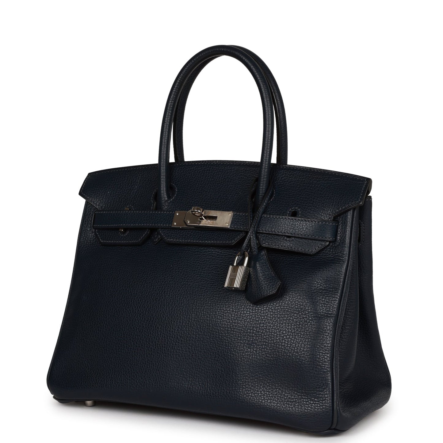 Top Quality Luxury Hermes Birkin 30 Bleu Indigo Vache Liegee Palladium Hardware