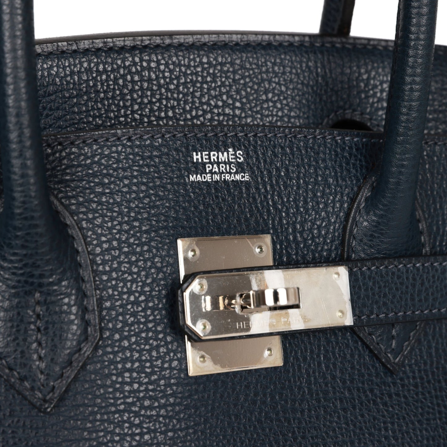 Top Quality Luxury Hermes Birkin 30 Bleu Indigo Vache Liegee Palladium Hardware
