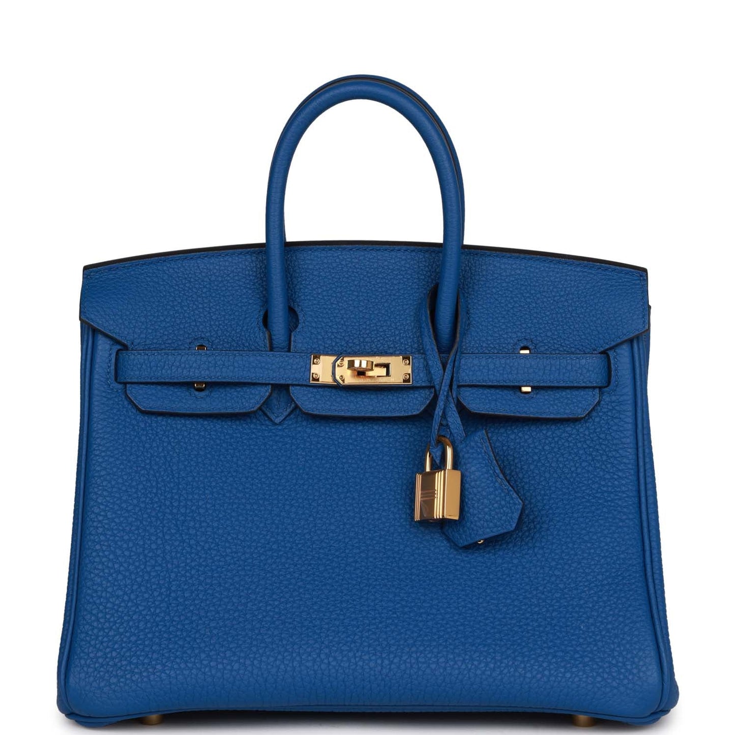 Top Quality Luxury Hermes Birkin 25 Bleu France Togo Gold Hardware